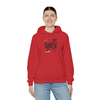Sahaje Graphic Hoodie – Distressed Vintage Script Pullover