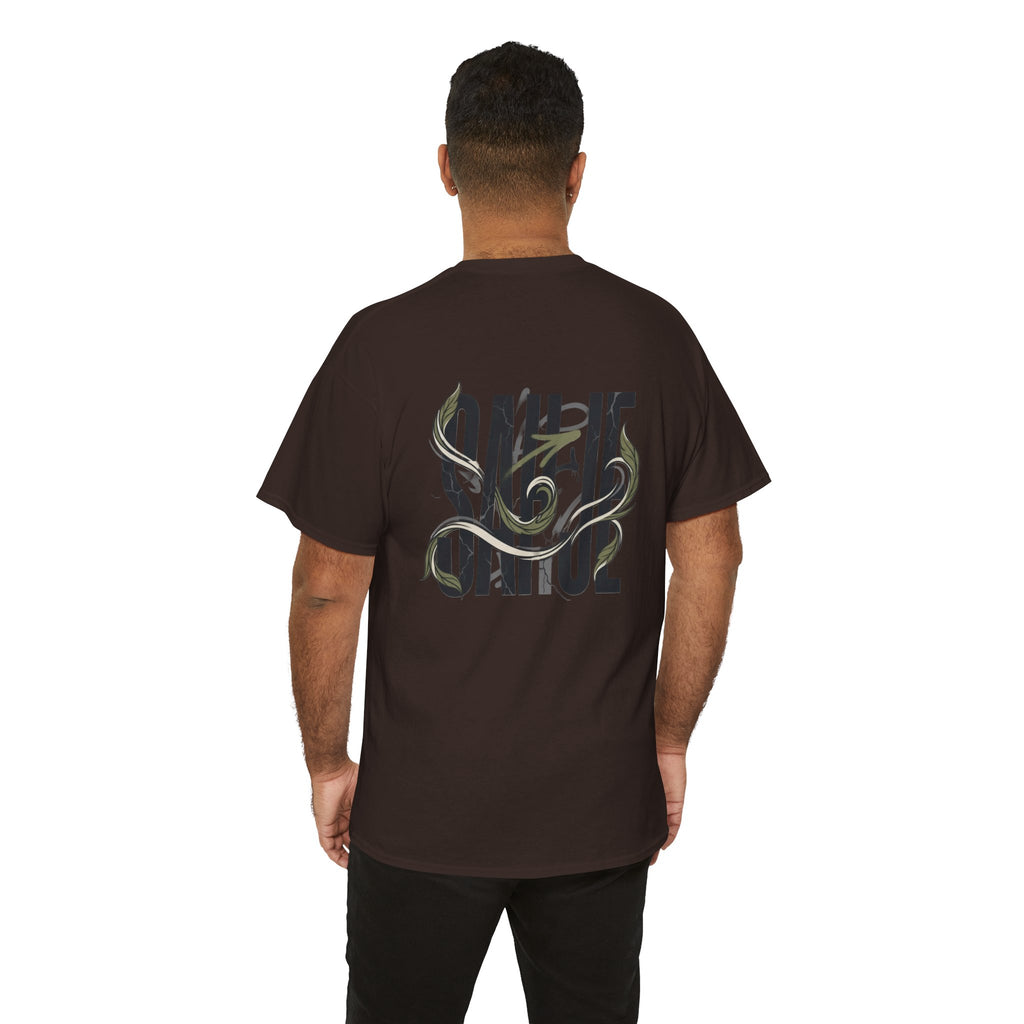 Graphic Tee — 'Savage' Typography with Snake Accent