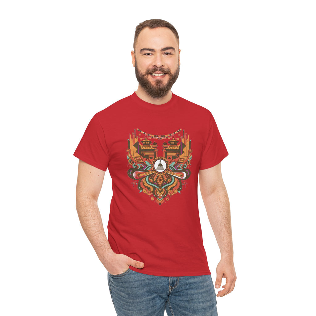 Mandala Cityscape Tee — Boho Urban Art Graphic T-Shirt