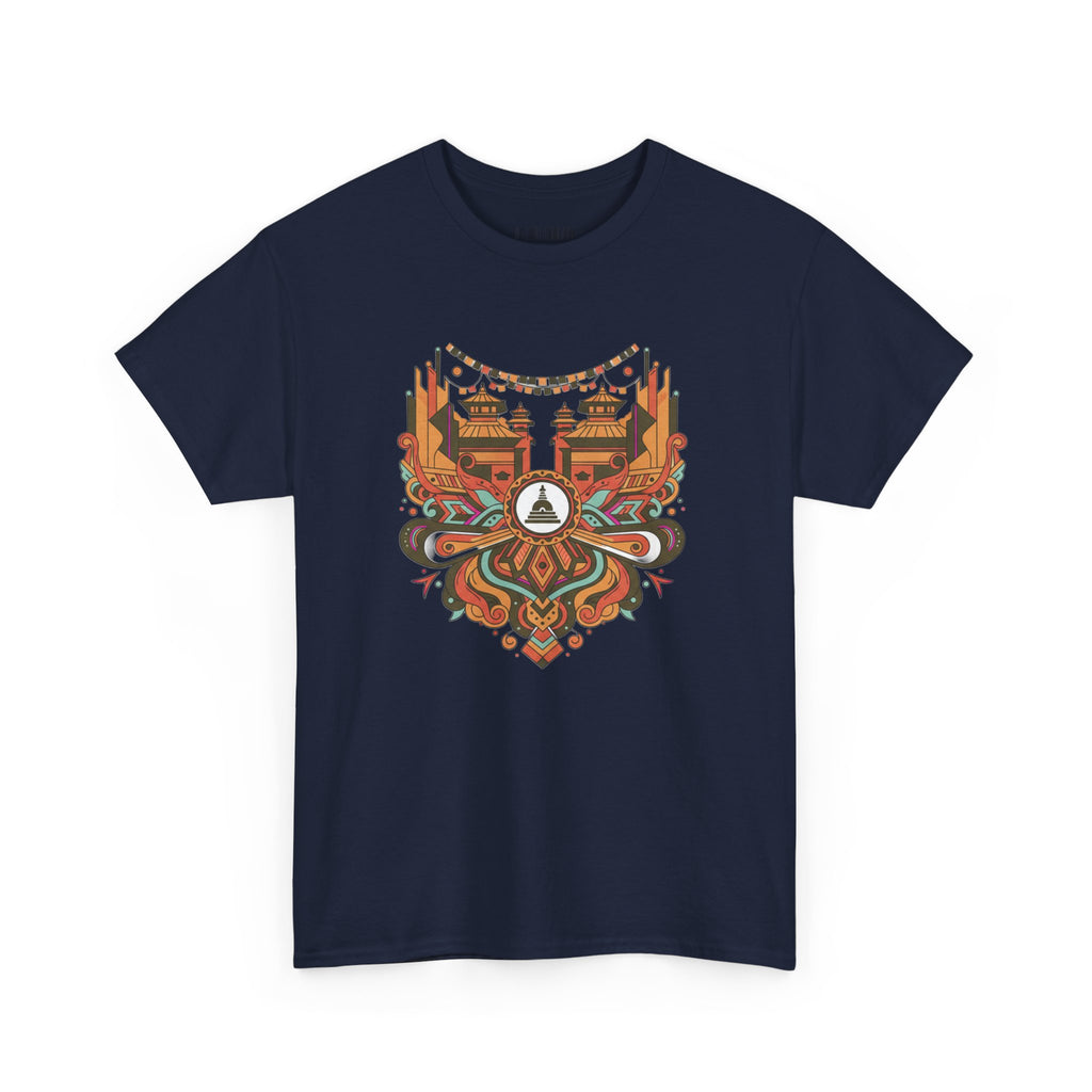 Mandala Cityscape Tee — Boho Urban Art Graphic T-Shirt