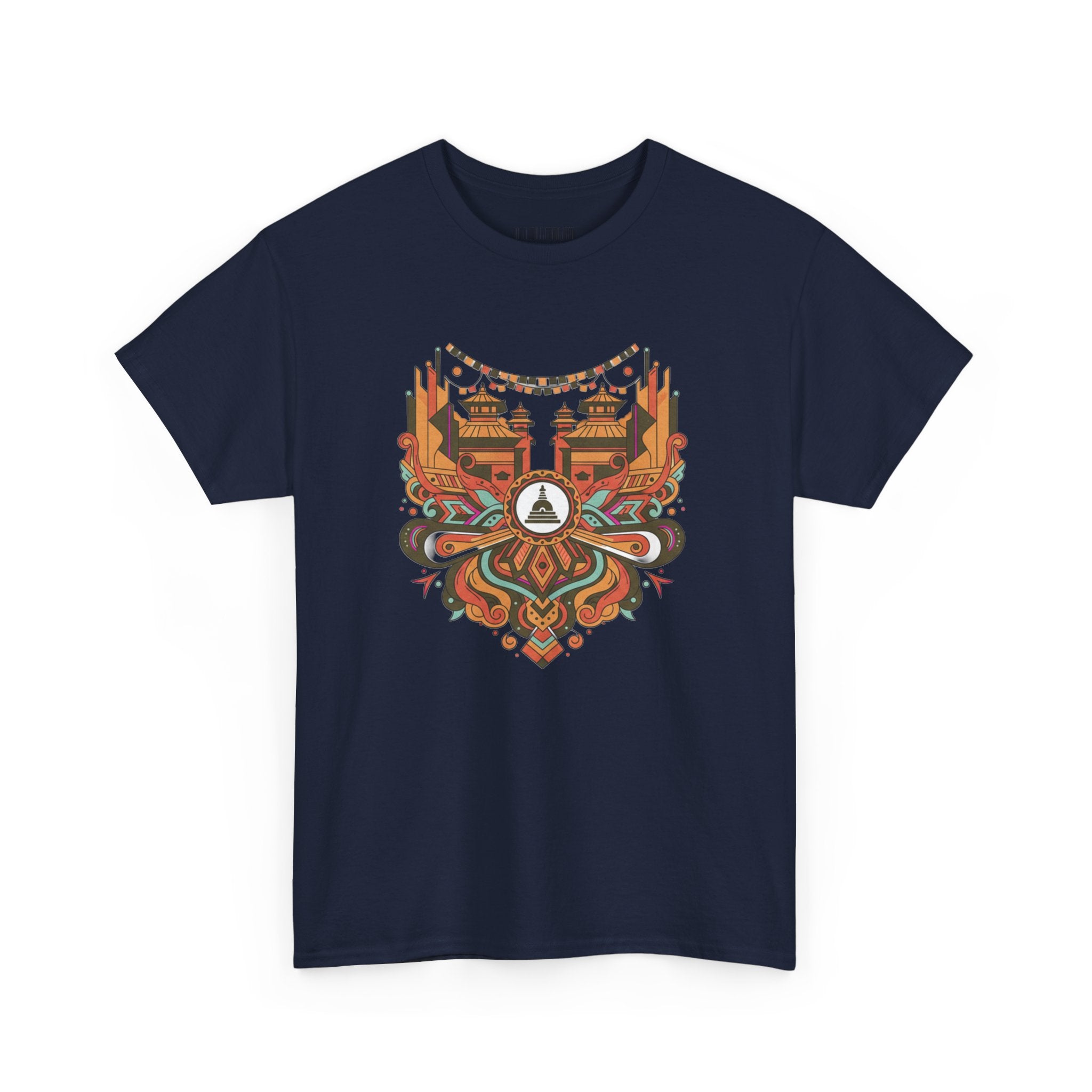 Mandala Cityscape Tee — Boho Urban Art Graphic T-Shirt