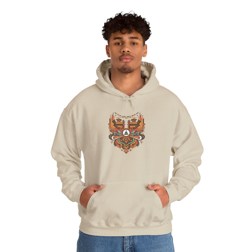 Spiritual Mandala Buddha Hoodie — Colorful Meditation Graphic Sweatshirt