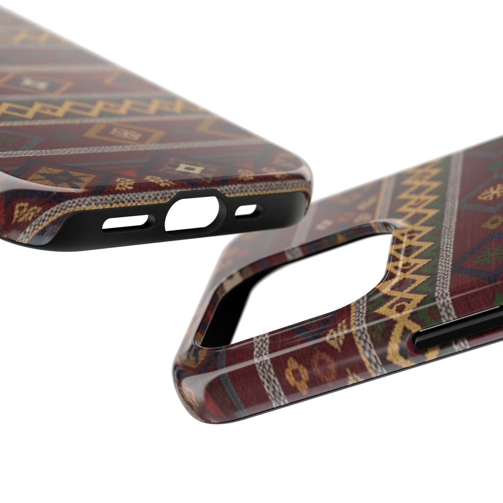 Aztec Pattern Tough Phone Case — Rustic Tribal Protective Cover