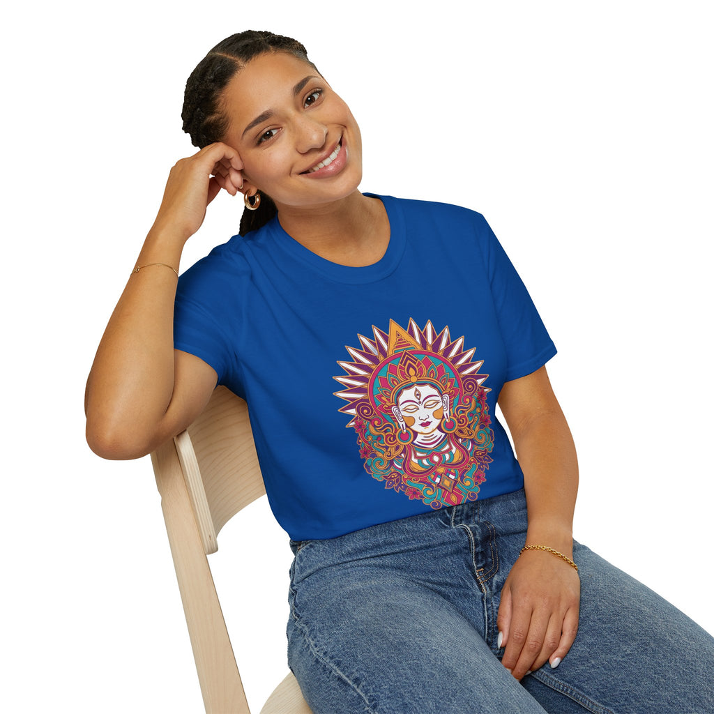 Mandala Goddess T-Shirt — Colorful Floral Spiritual Tee