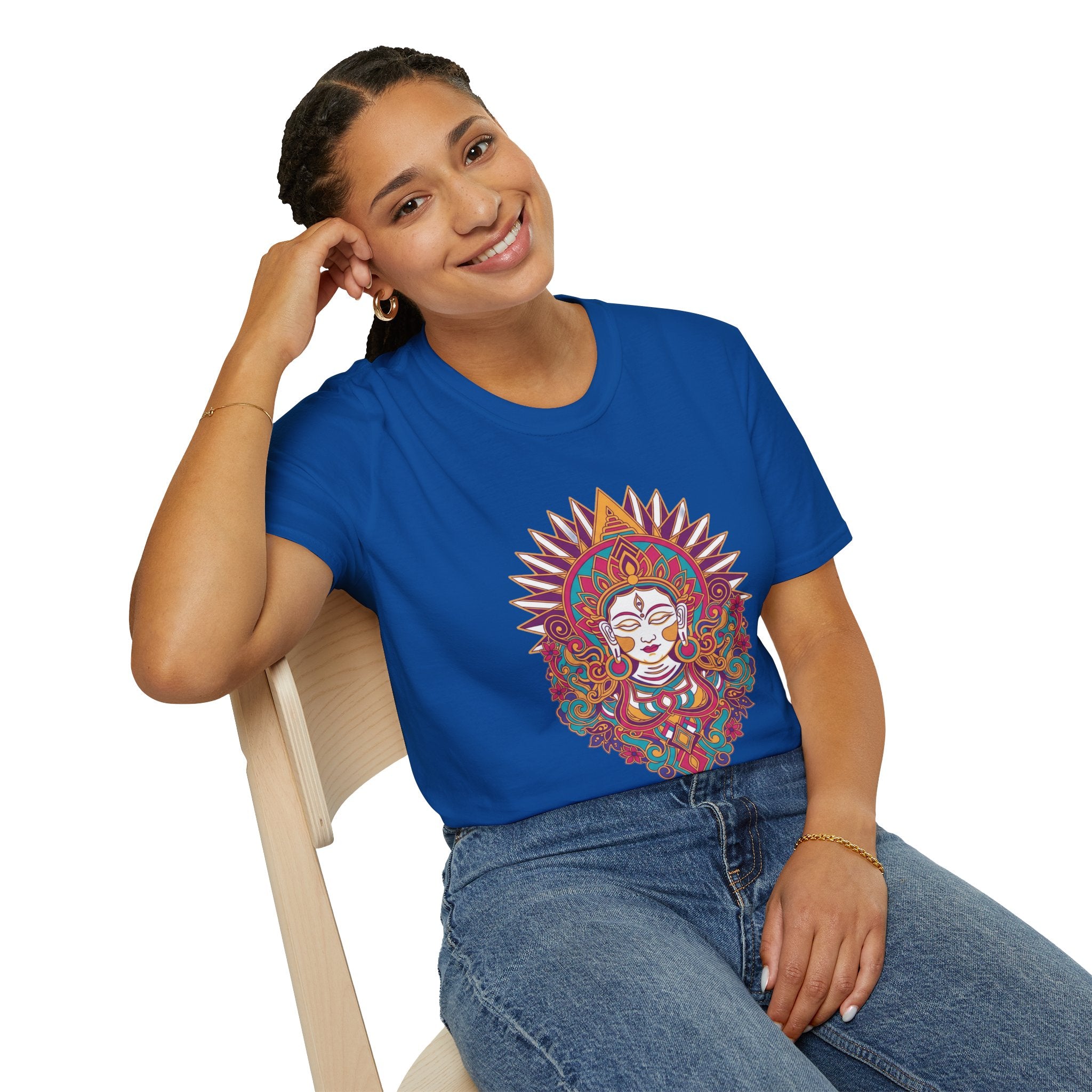 Mandala Goddess T-Shirt — Colorful Floral Spiritual Tee