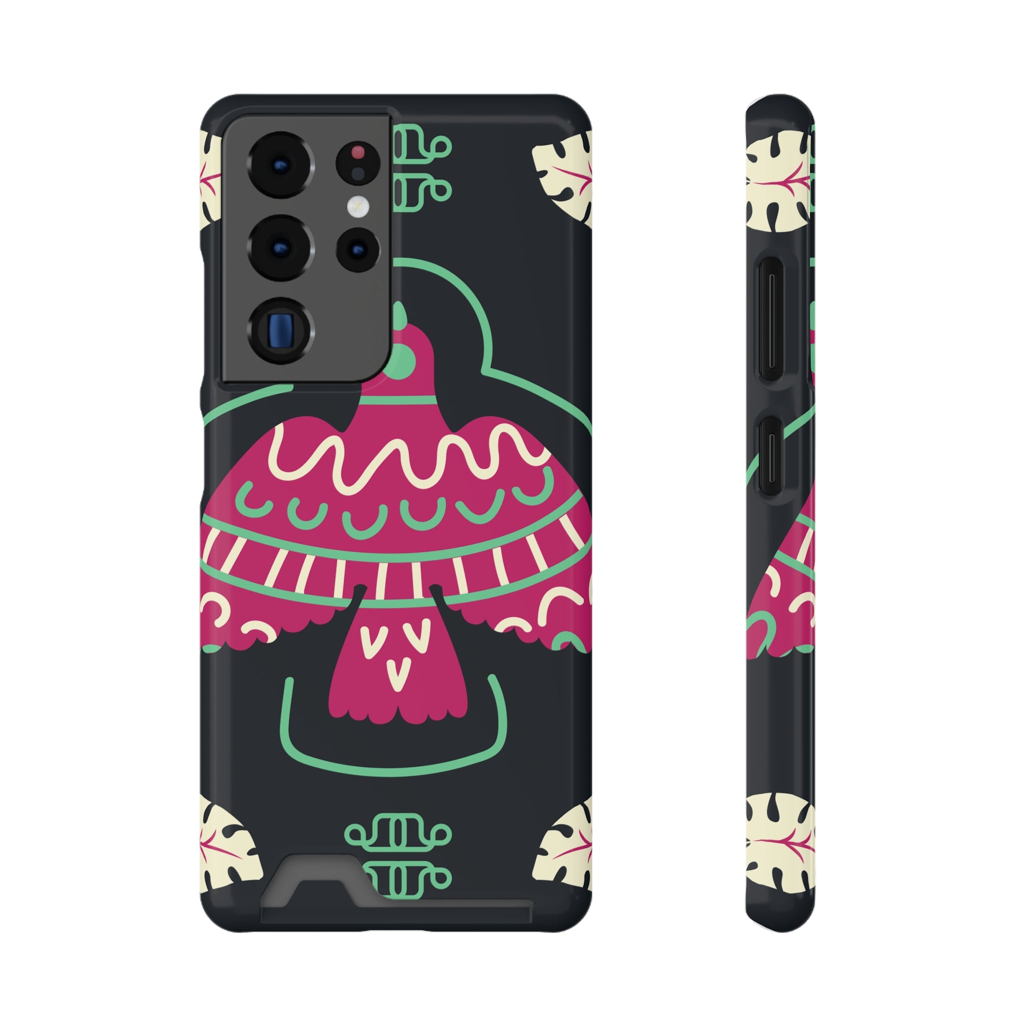 Vibrant Phone Case with Card Holder, Stylish Phone Accessory, Colorful Gift for Her, Boho Phone Cover, Trendy Mobile Case