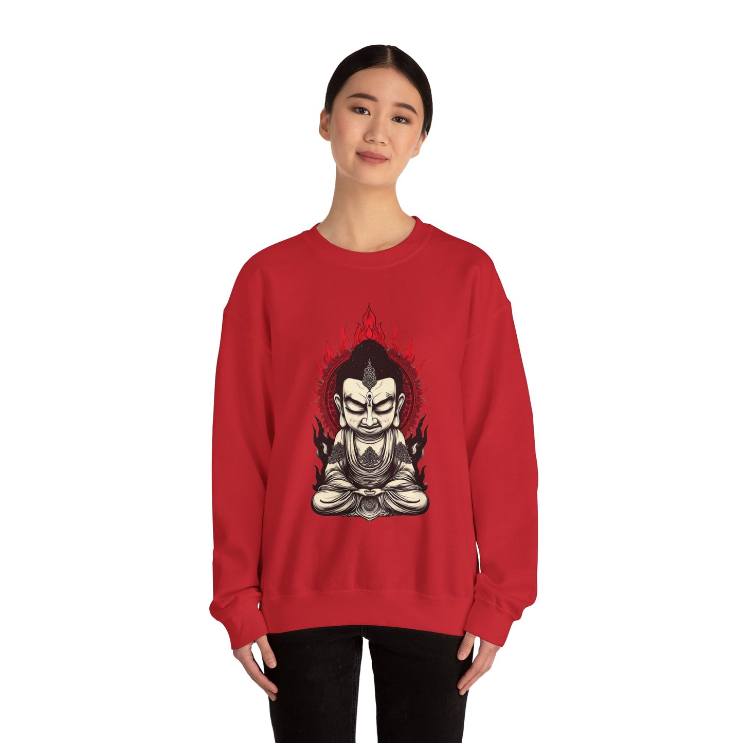 Buddha Flame Crewneck Sweatshirt