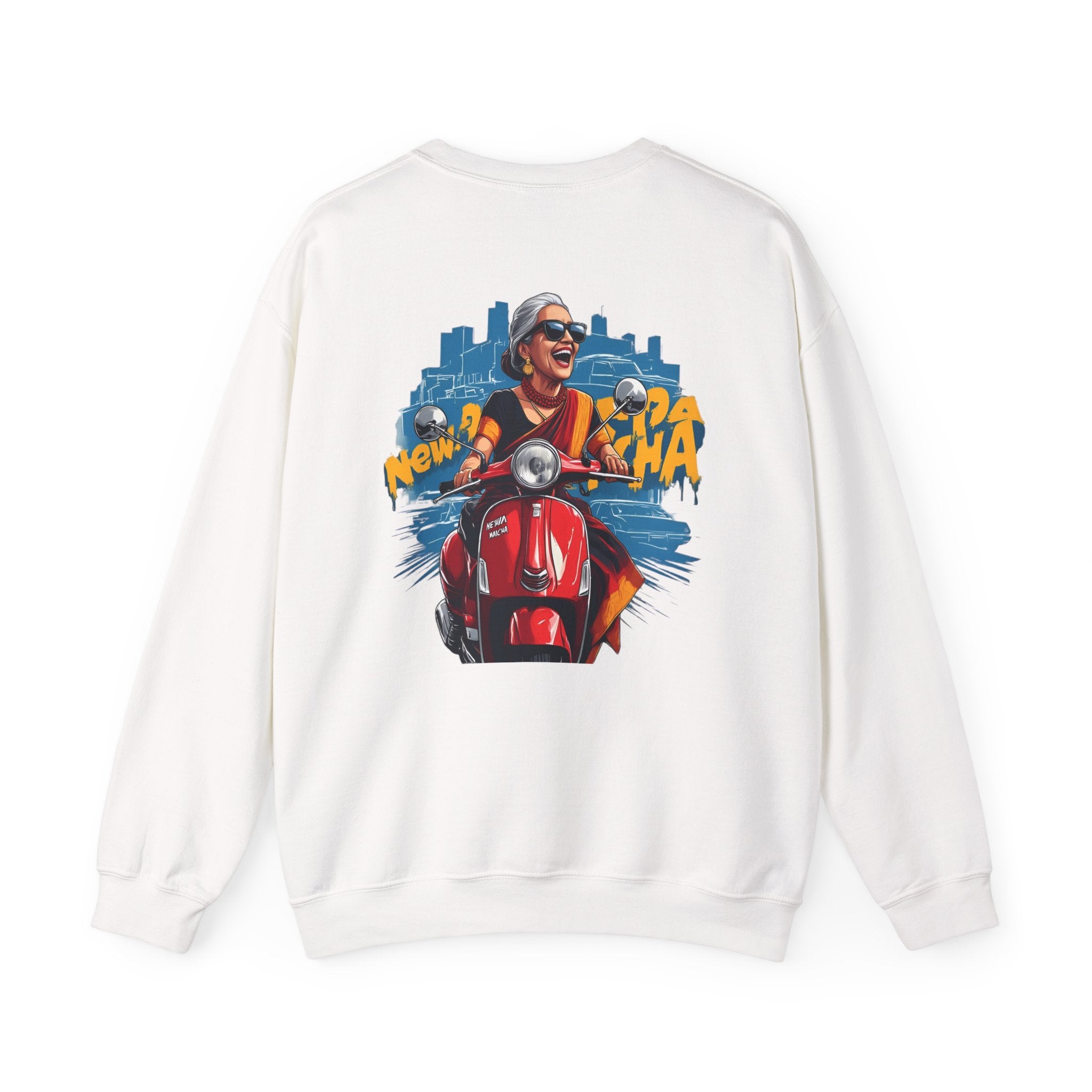 Crewneck Sweatshirt - New York City Scooter Ride Graphic