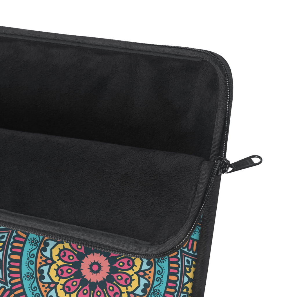 Colorful Boho Laptop Sleeve | Stylish Tech Case, Unique Computer Bag, Mandala Design, Gift for Students and Professionals