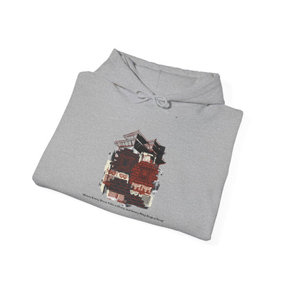 Hoodie — Vintage Urban Industrial Building Graphic Hoodie (Architectural Sketch)