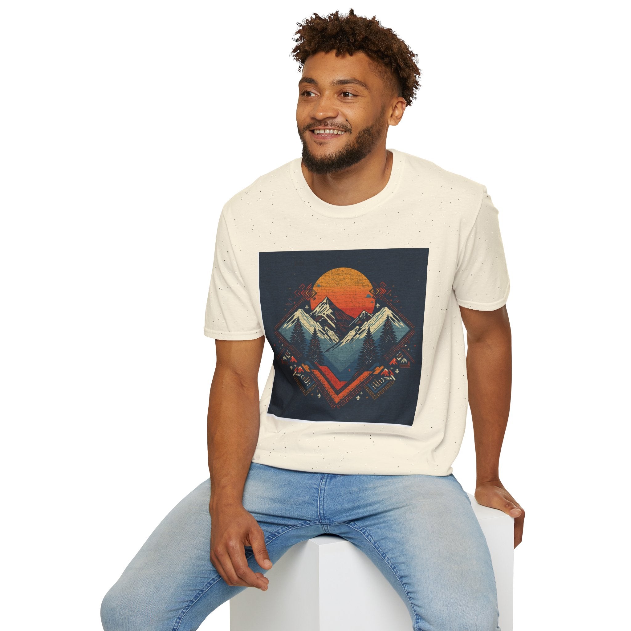 Retro Mountain Sunset T-Shirt
