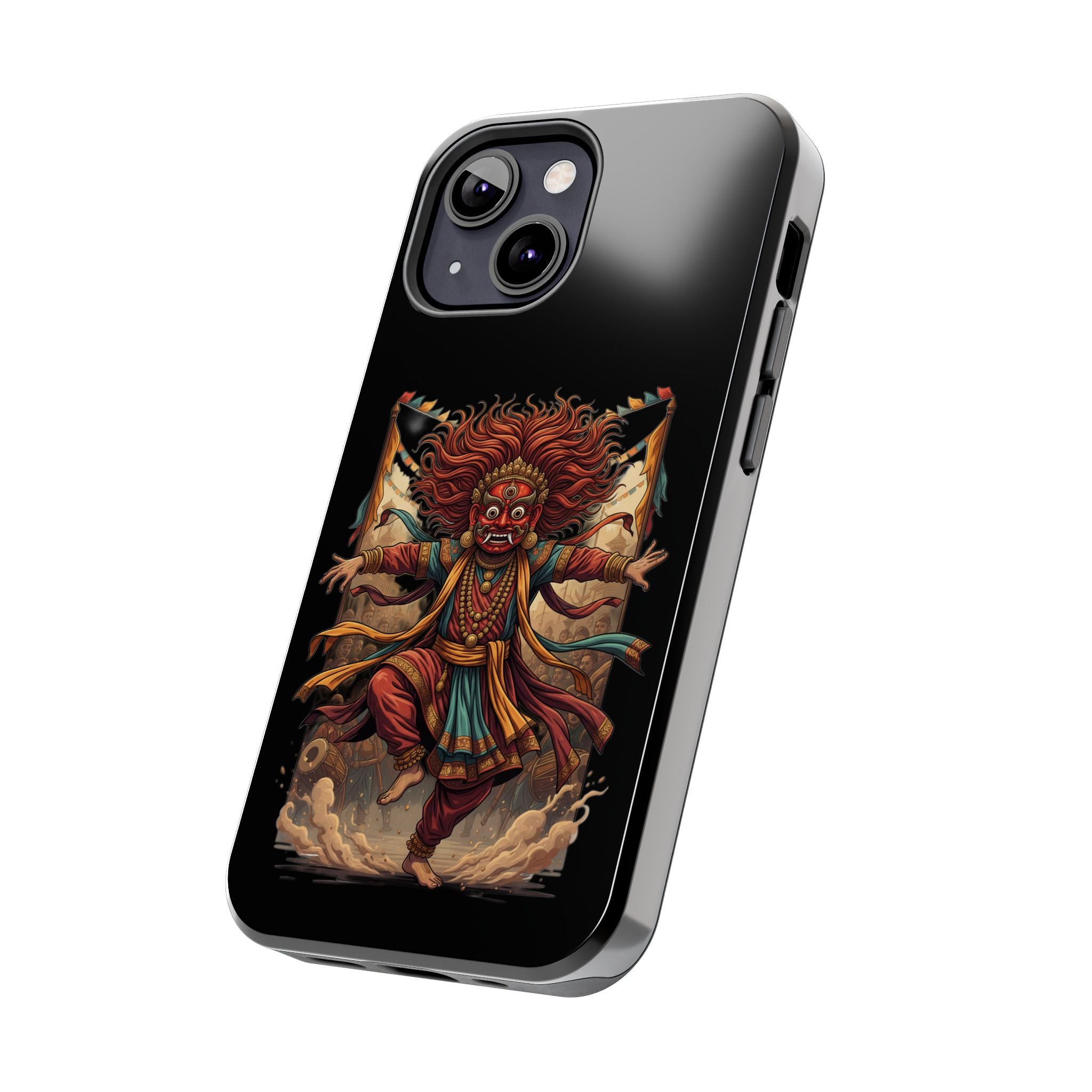 Tibetan Demon Dance Tough Phone Case — Bold Mythic Protective Cover