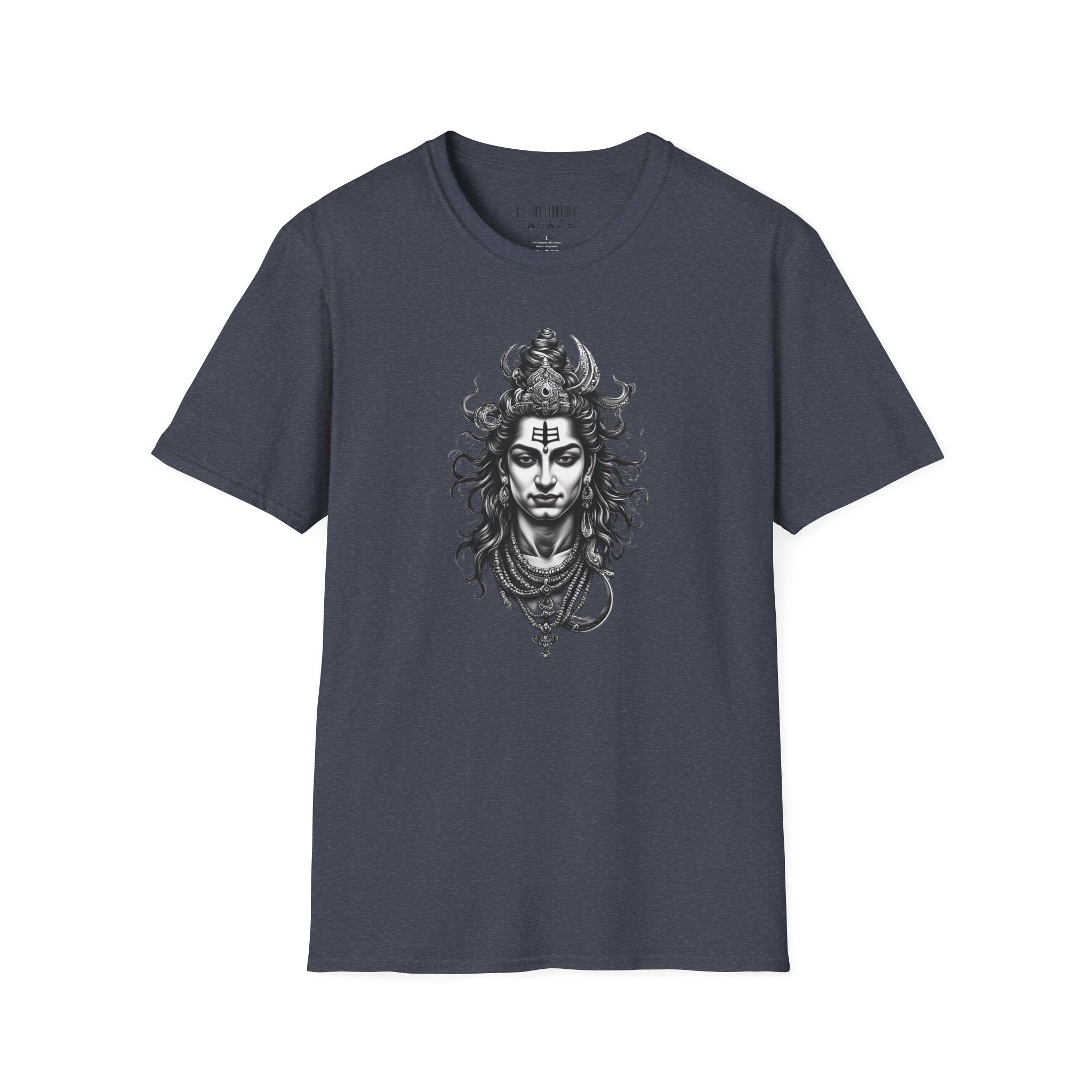 Shiva Portrait T‑Shirt — Hindu Deity Graphic Tee (Meditation, Yoga & Spiritual Wear)