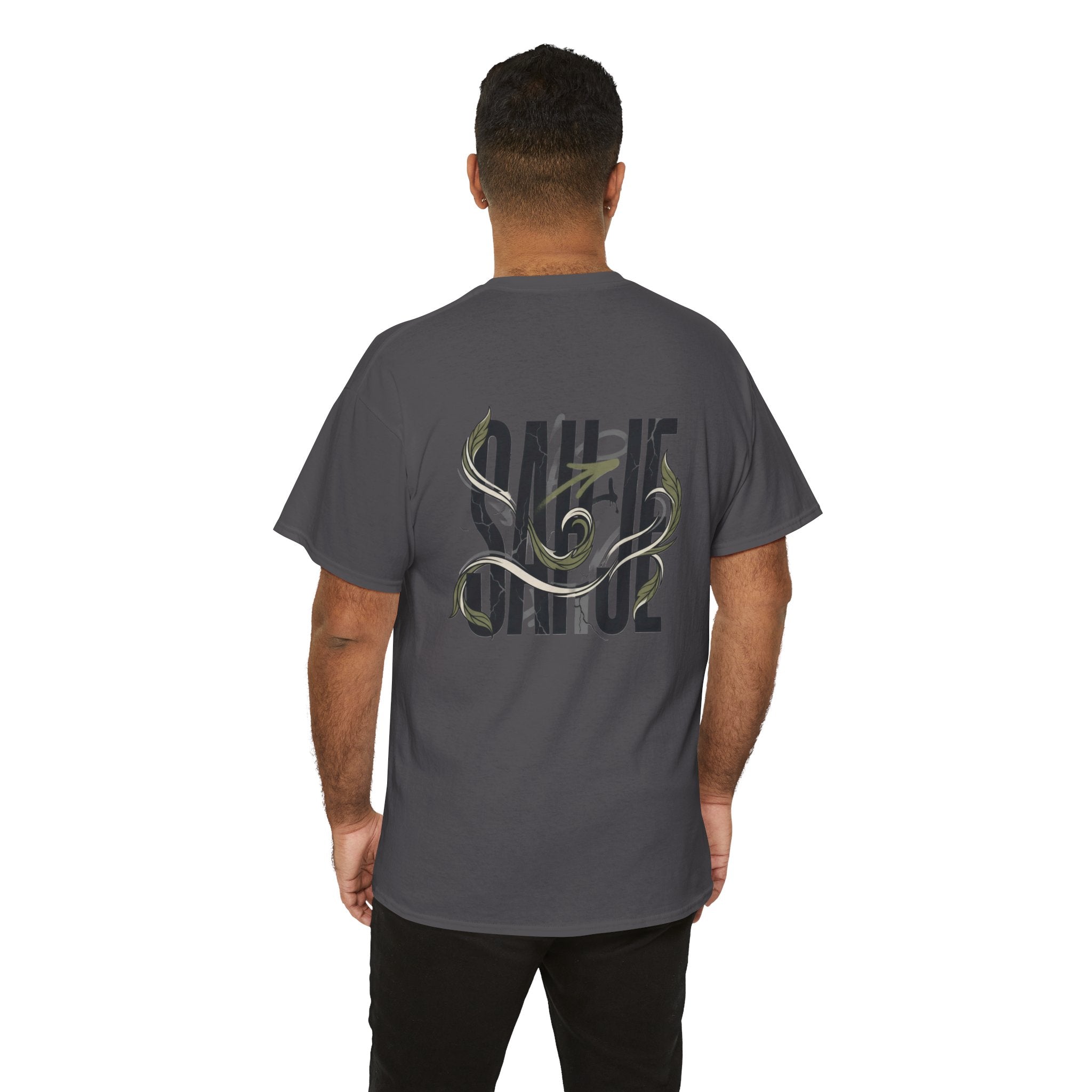 Graphic Tee — 'Savage' Typography with Snake Accent