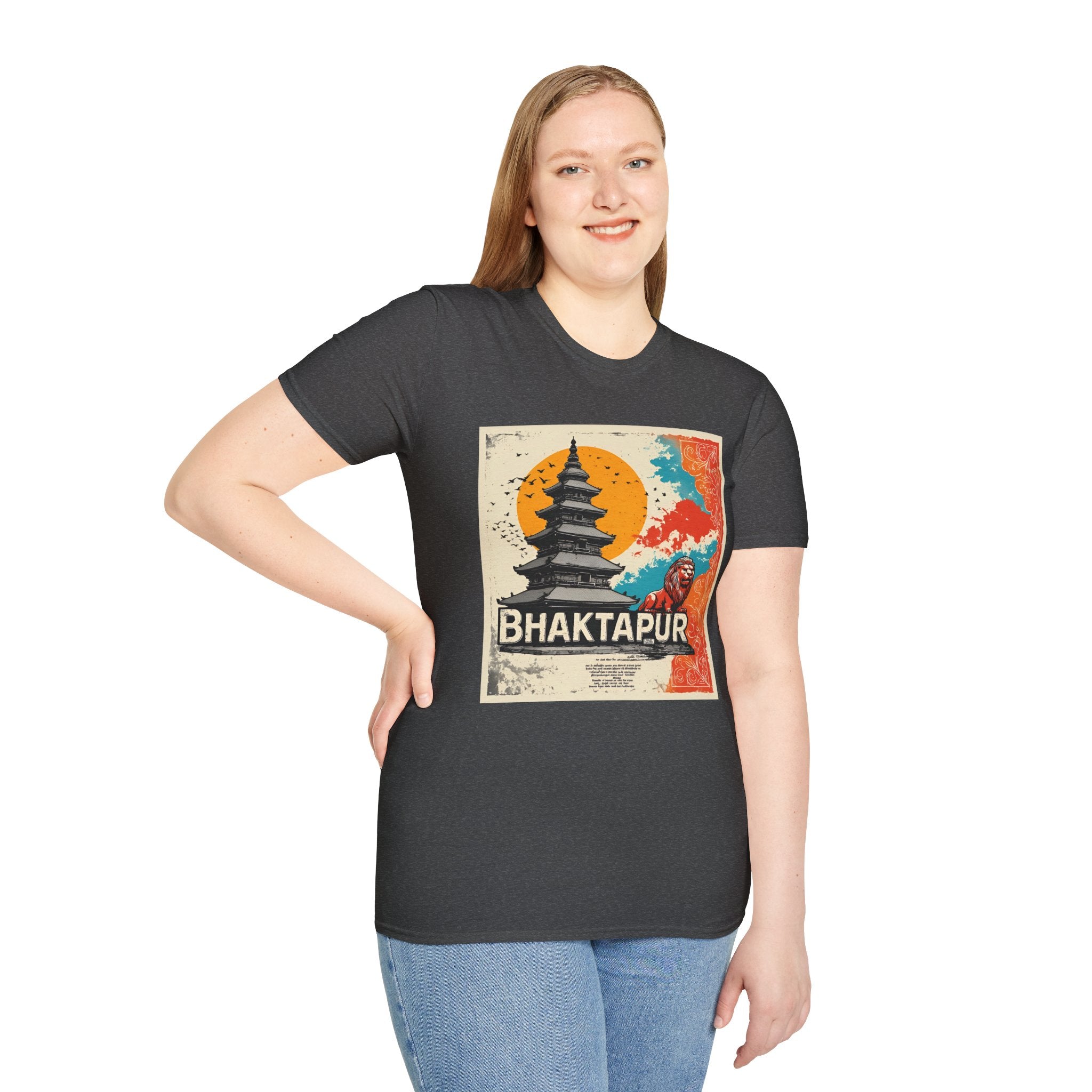 Bhaktapur Vintage Travel T-Shirt – Nepal Pagoda Graphic Tee