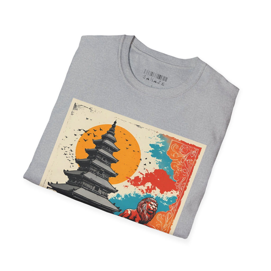 Bhaktapur Vintage Travel T-Shirt – Nepal Pagoda Graphic Tee