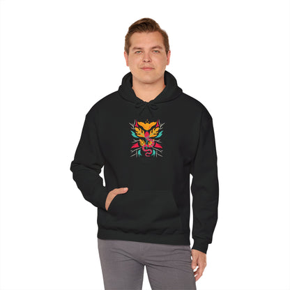Floral Snake Hoodie — Colorful Serpent & Bloom Graphic Sweatshirt
