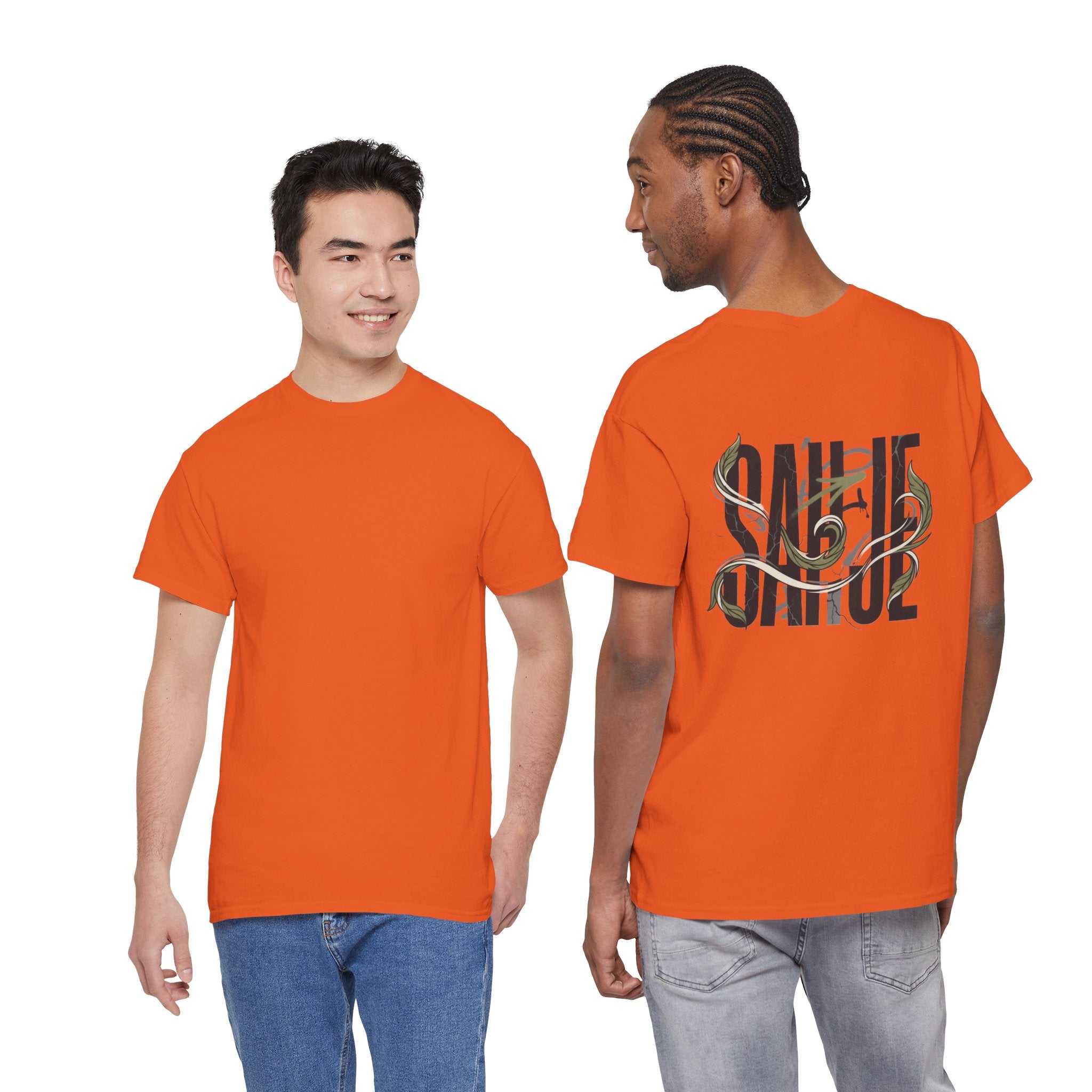 Graphic Tee — 'Savage' Typography with Snake Accent