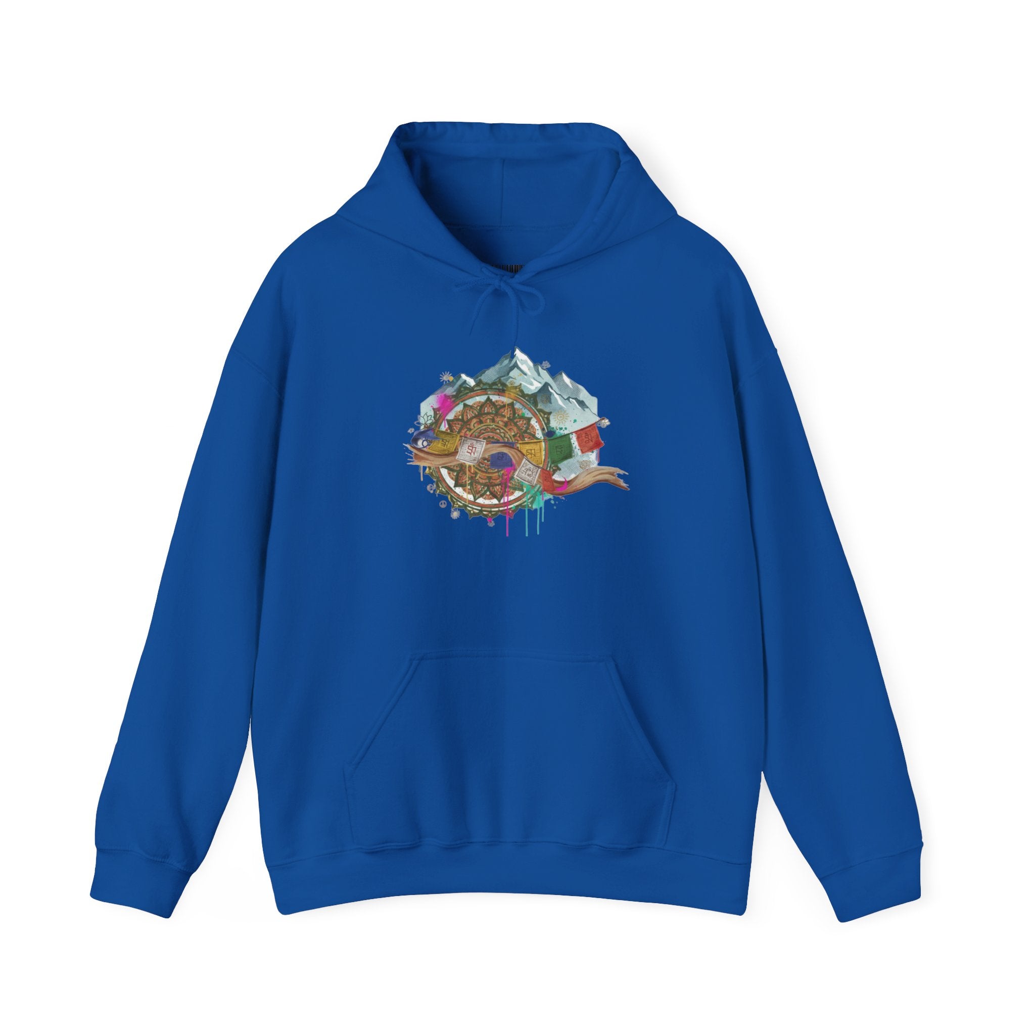 Adventure Landscape Hoodie — Cozy Mountain & Cabin Graphic Sweatshirt