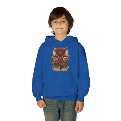 Youth Hoodie — Tribal Sun Dancer Graphic Kids Sweatshirt