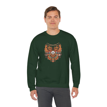 Vintage Tribal Fox Sweatshirt — Geometric Forest Animal Crewneck