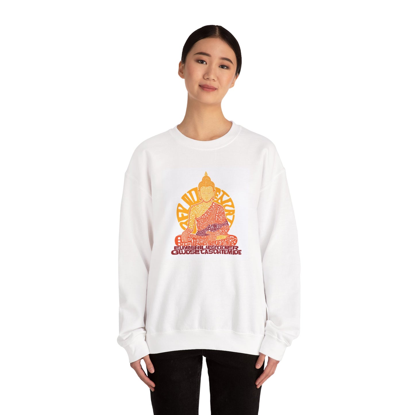 Buddha Graphic Sweatshirt — "Choose Compassion" Meditation Crewneck
