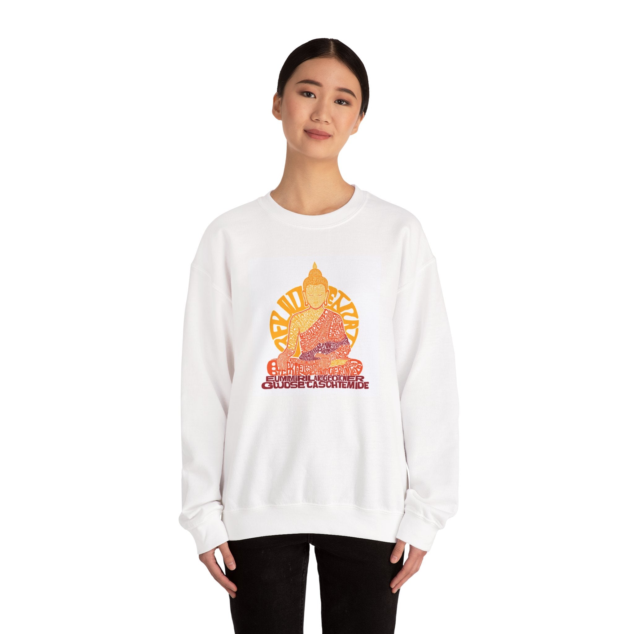 Buddha Graphic Sweatshirt — "Choose Compassion" Meditation Crewneck