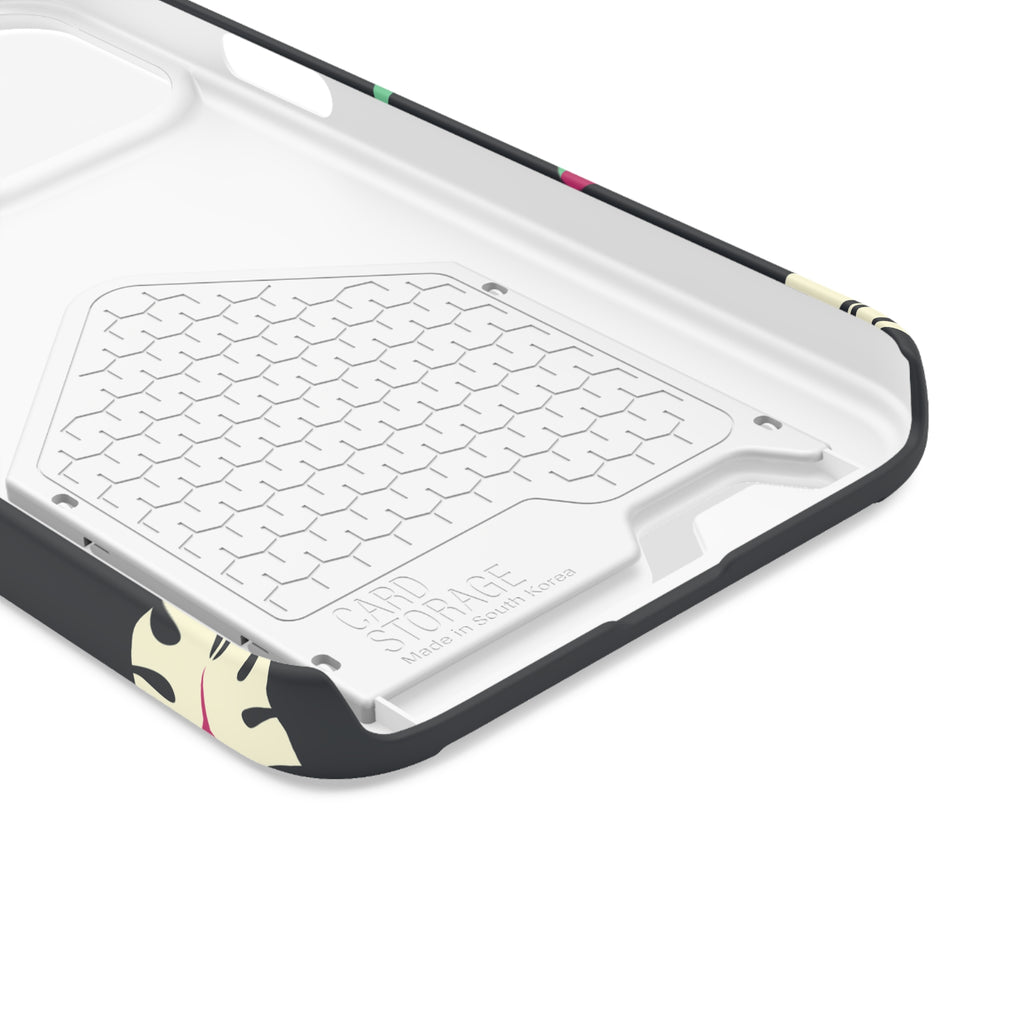 Vibrant Phone Case with Card Holder, Stylish Phone Accessory, Colorful Gift for Her, Boho Phone Cover, Trendy Mobile Case