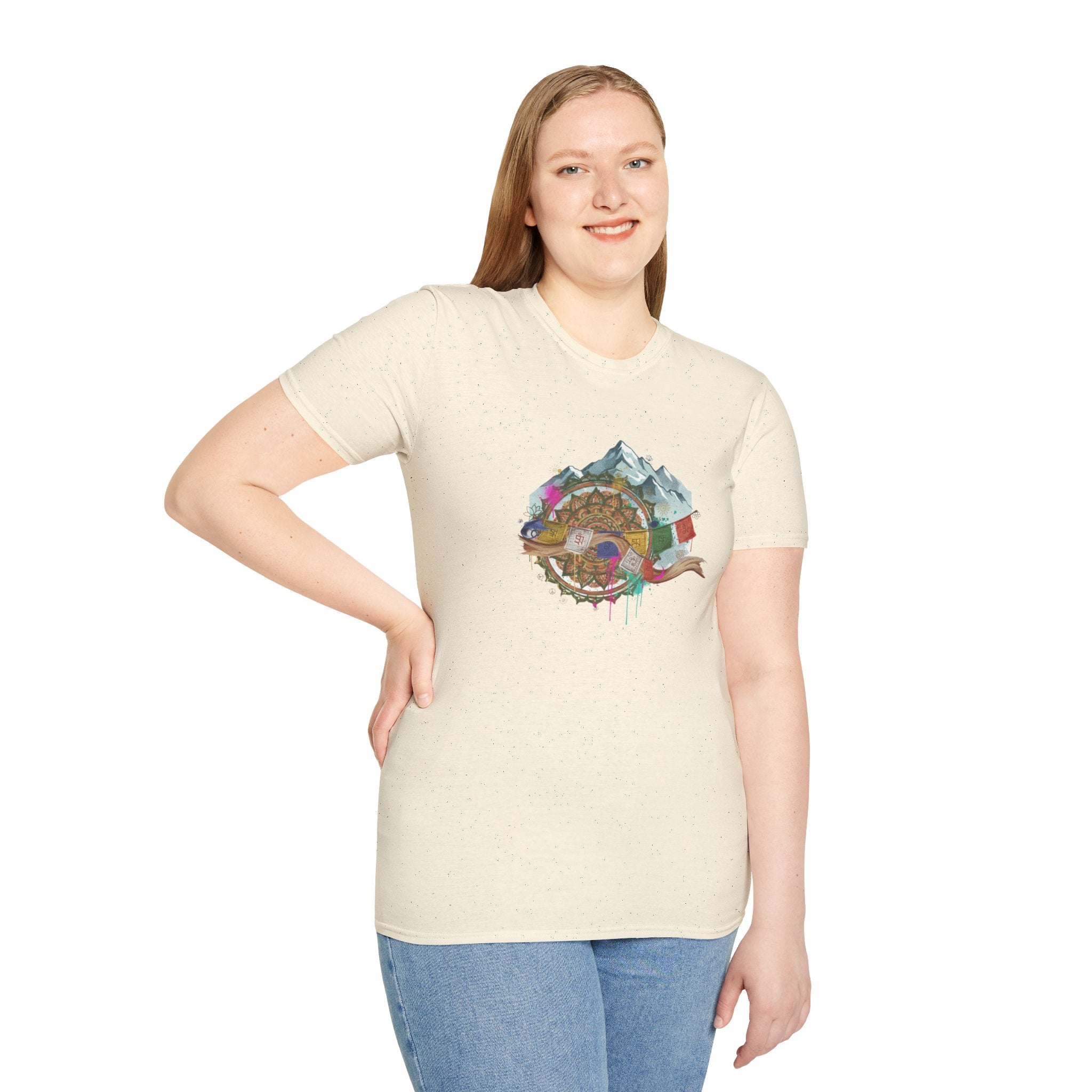 Adventure Turtle Graphic T-Shirt — Mountain Shell Nature Art Tee