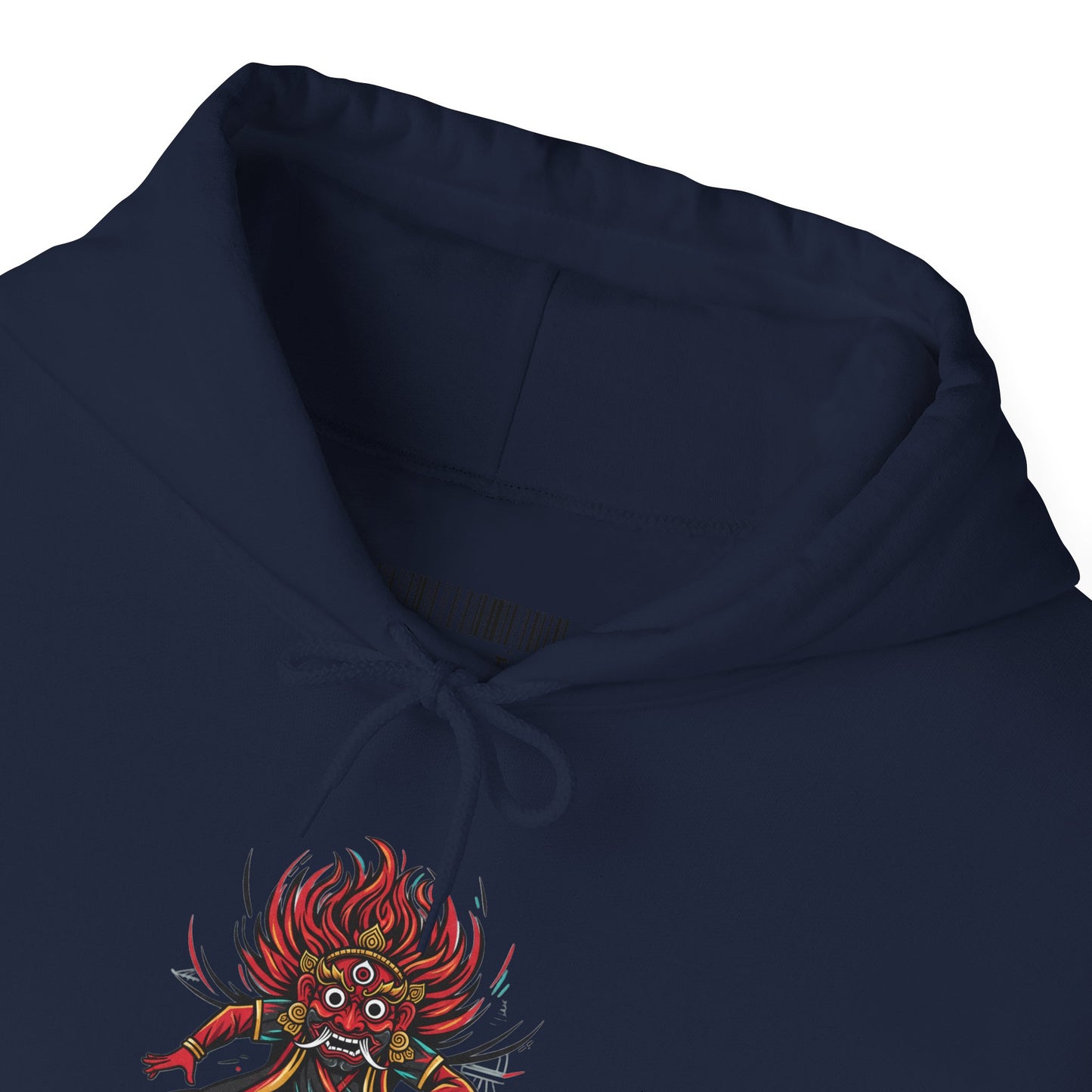 Demonic Oni Mask Hoodie — Japanese Demon Illustration Sweatshirt