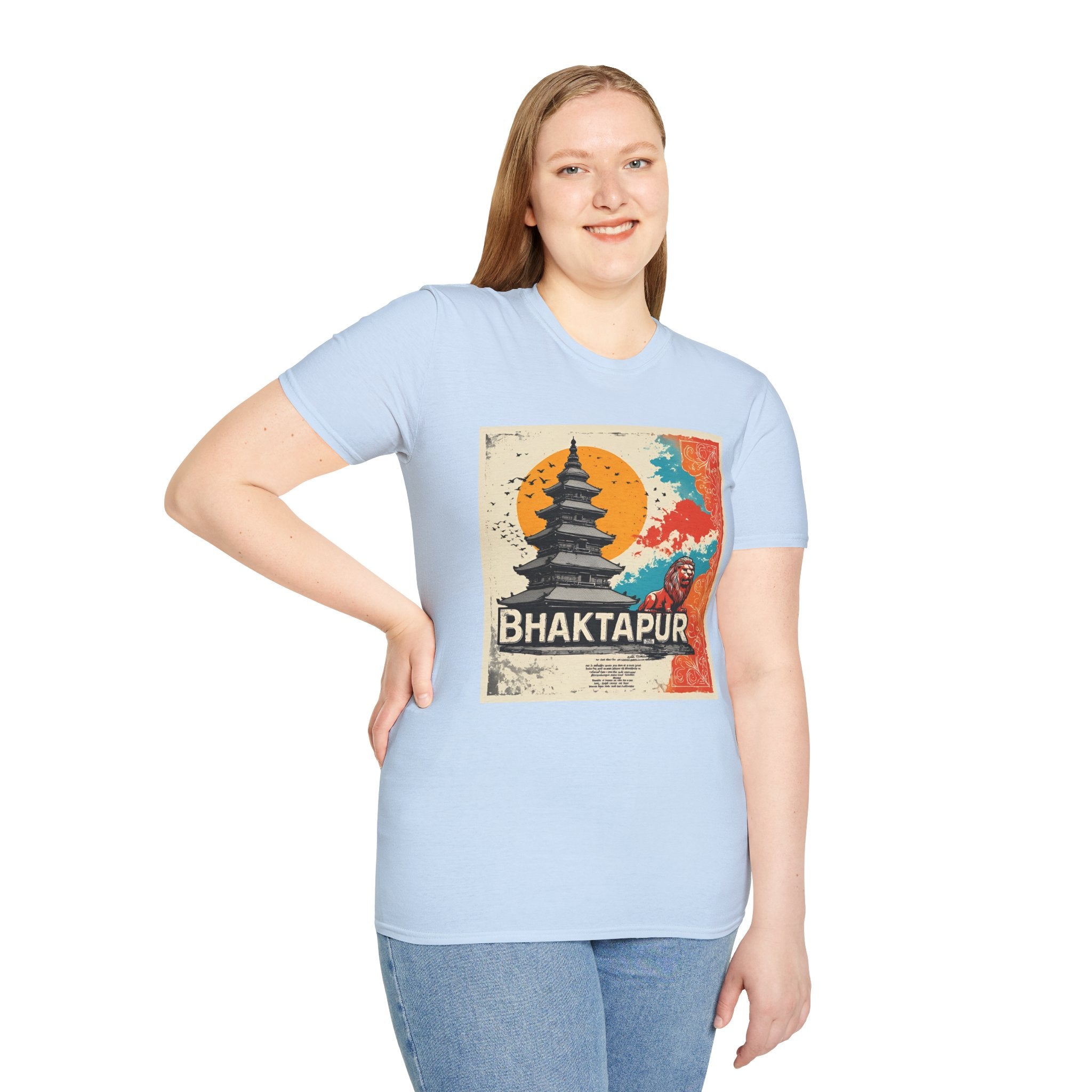 Bhaktapur Vintage Travel T-Shirt – Nepal Pagoda Graphic Tee