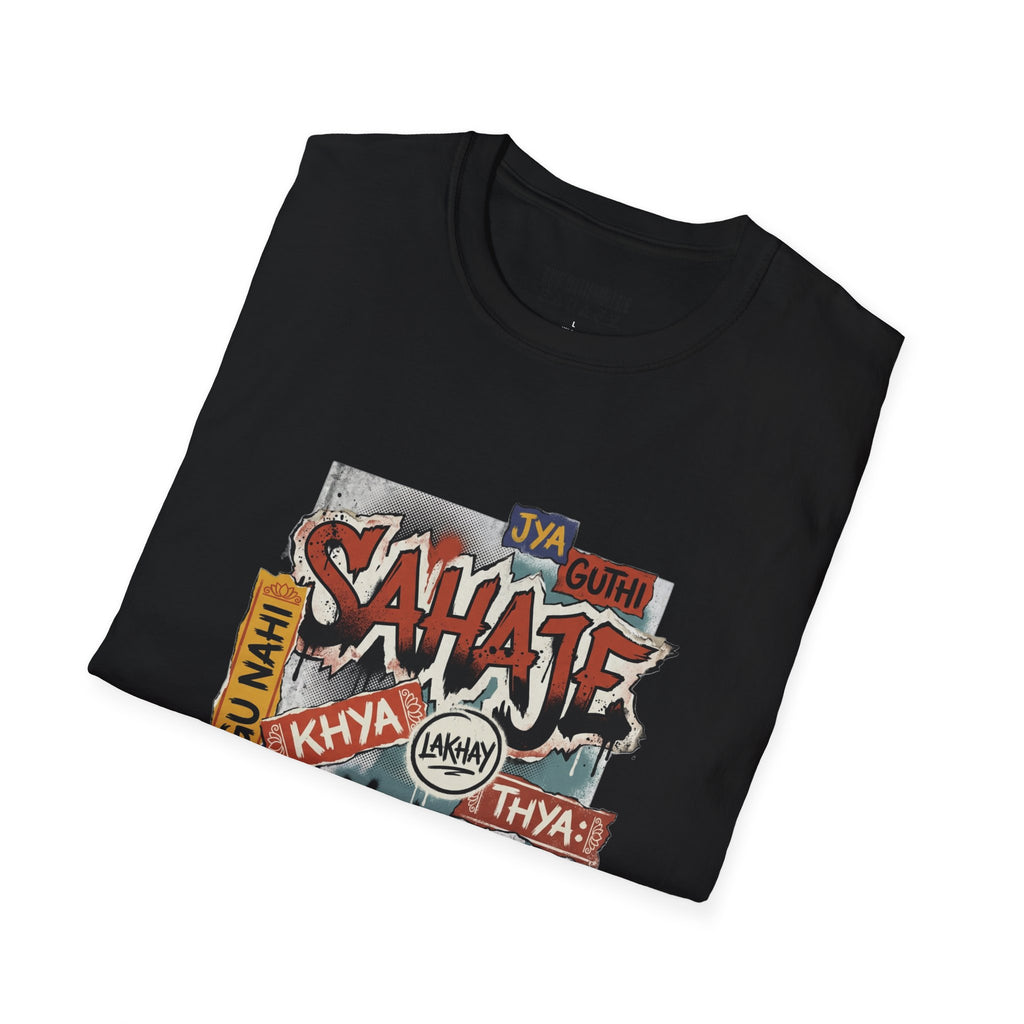 Sahaje Graffiti T-Shirt — Urban Hindi Street Art Tee