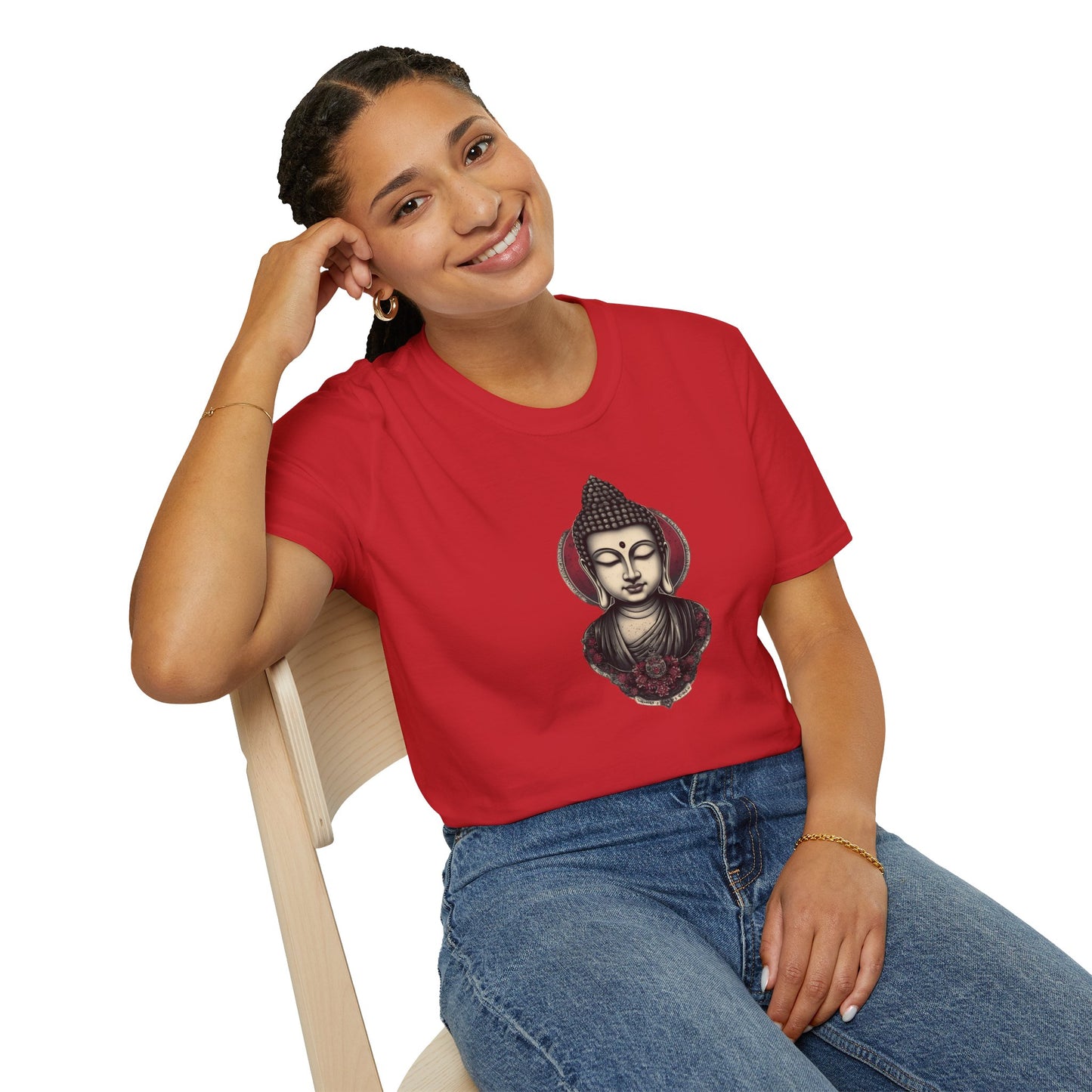 Buddha Portrait Tee — Zen Meditation Graphic T-Shirt
