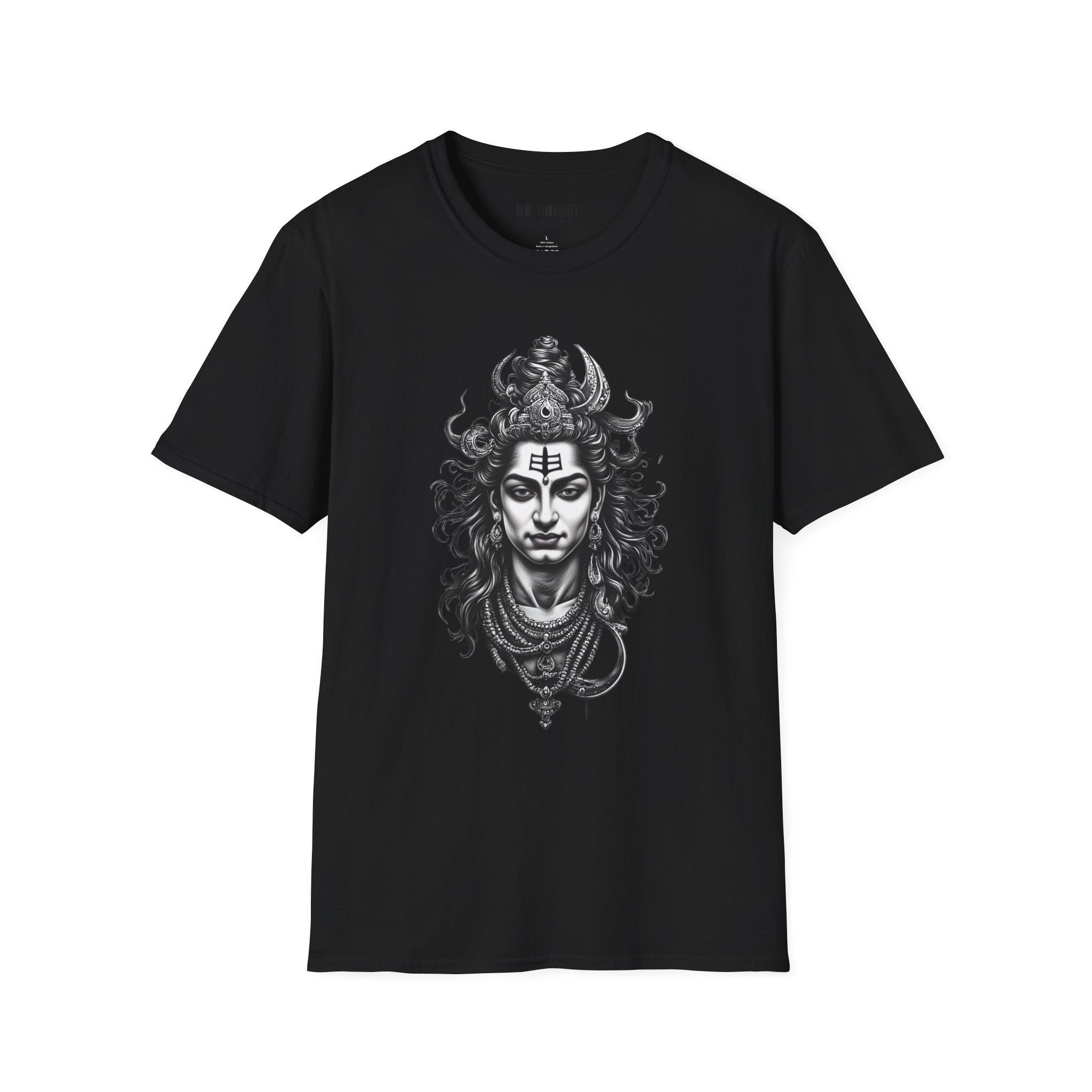 Shiva Portrait T-Shirt – Detailed Hindu Deity Graphic Tee