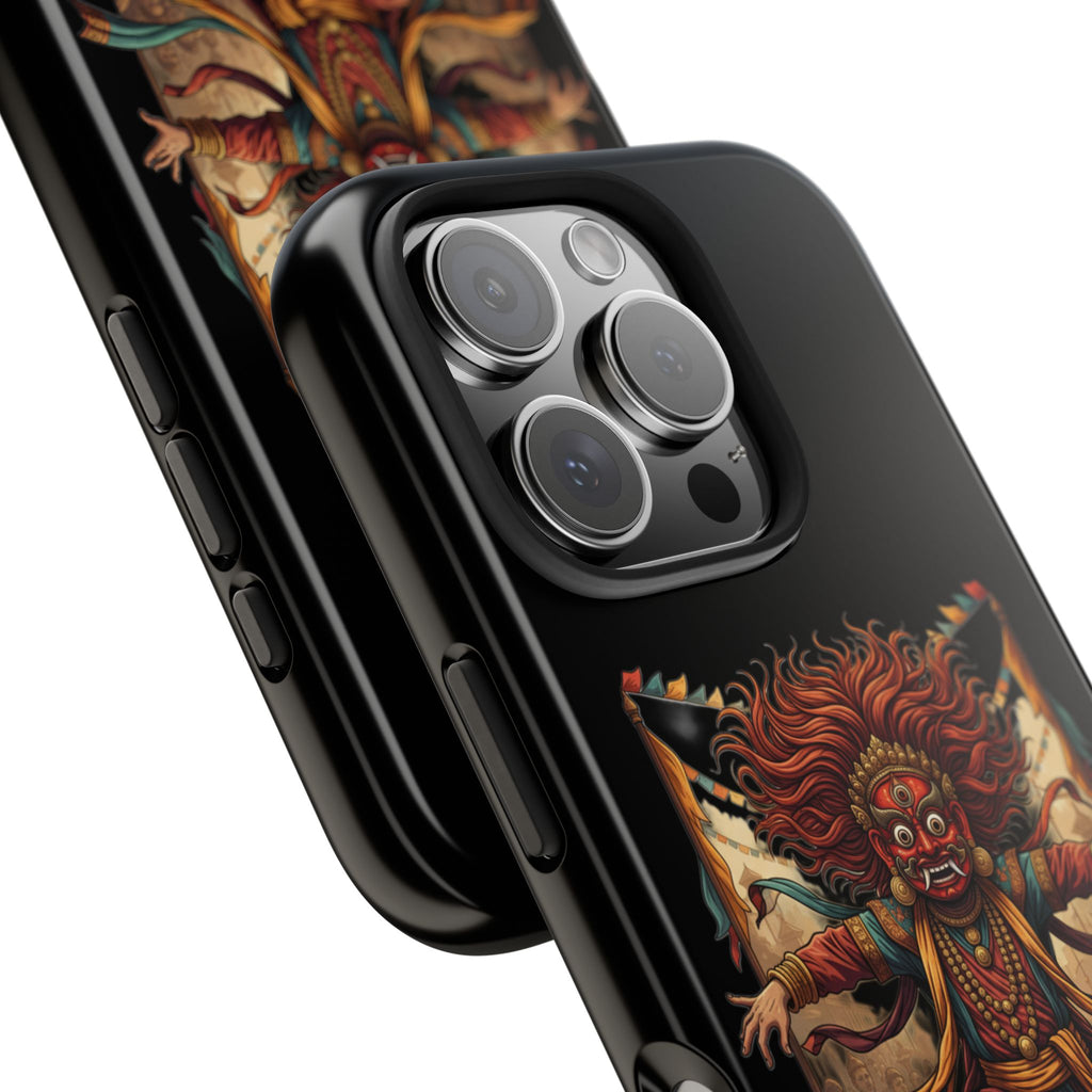 Tibetan Demon Dance Tough Phone Case — Bold Mythic Protective Cover