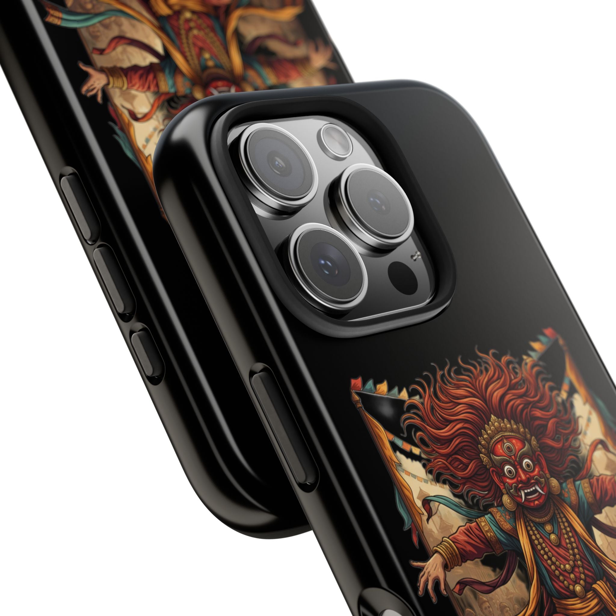 Tibetan Demon Dance Tough Phone Case — Bold Mythic Protective Cover