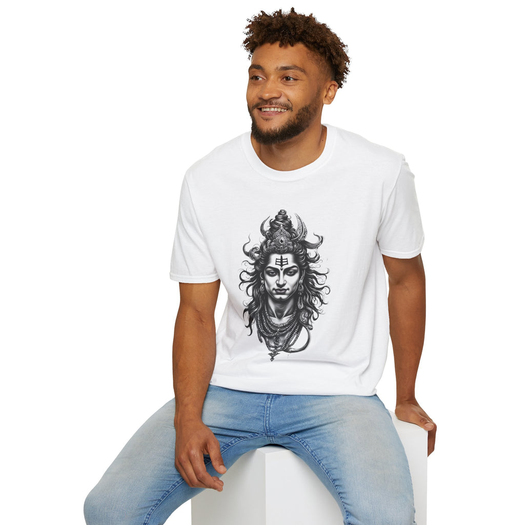 Shiva Portrait T-Shirt – Detailed Hindu Deity Graphic Tee