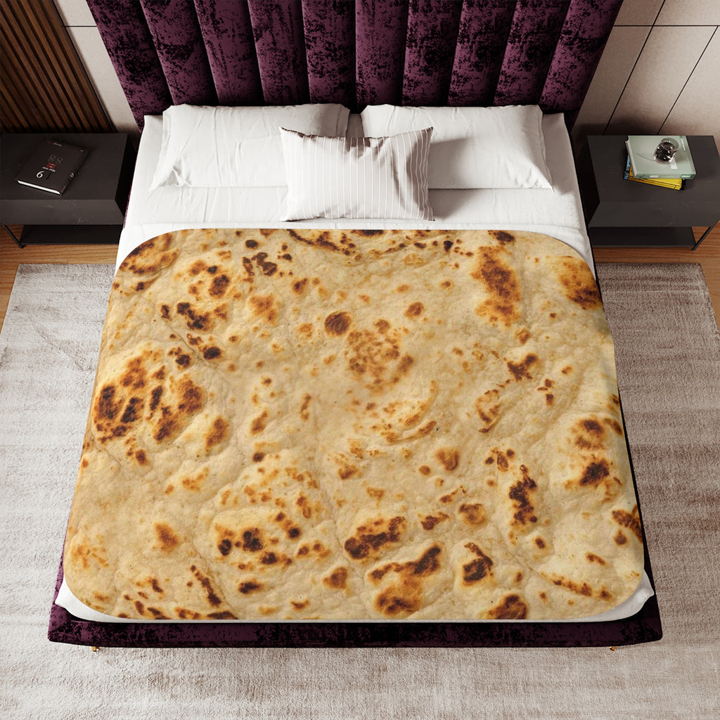 Tortilla Print Sherpa Blanket — Two‑Tone Cozy Throw