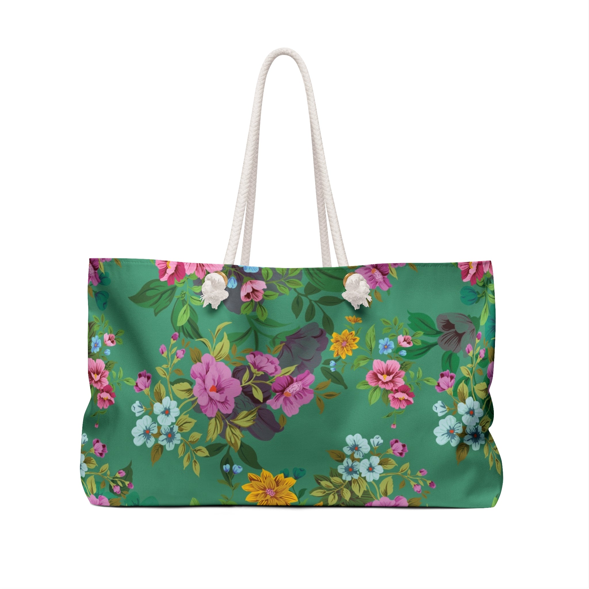 Floral Weekender Bag for Getaways, Beach Tote, Travel Bag, Overnight Bag, Vacation Essentials, Floral Print Handbag