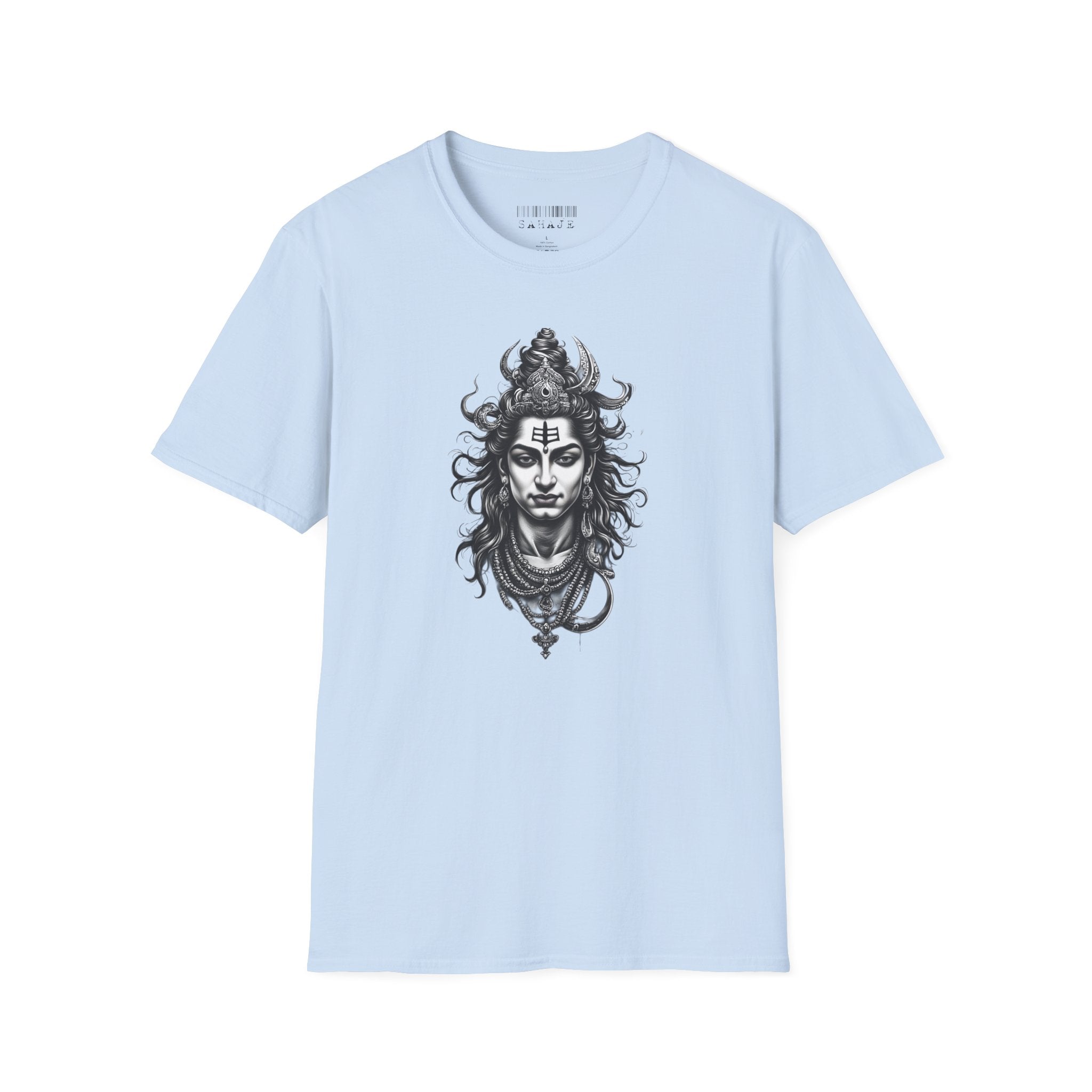 Shiva Portrait T‑Shirt — Hindu Deity Graphic Tee (Meditation, Yoga & Spiritual Wear)