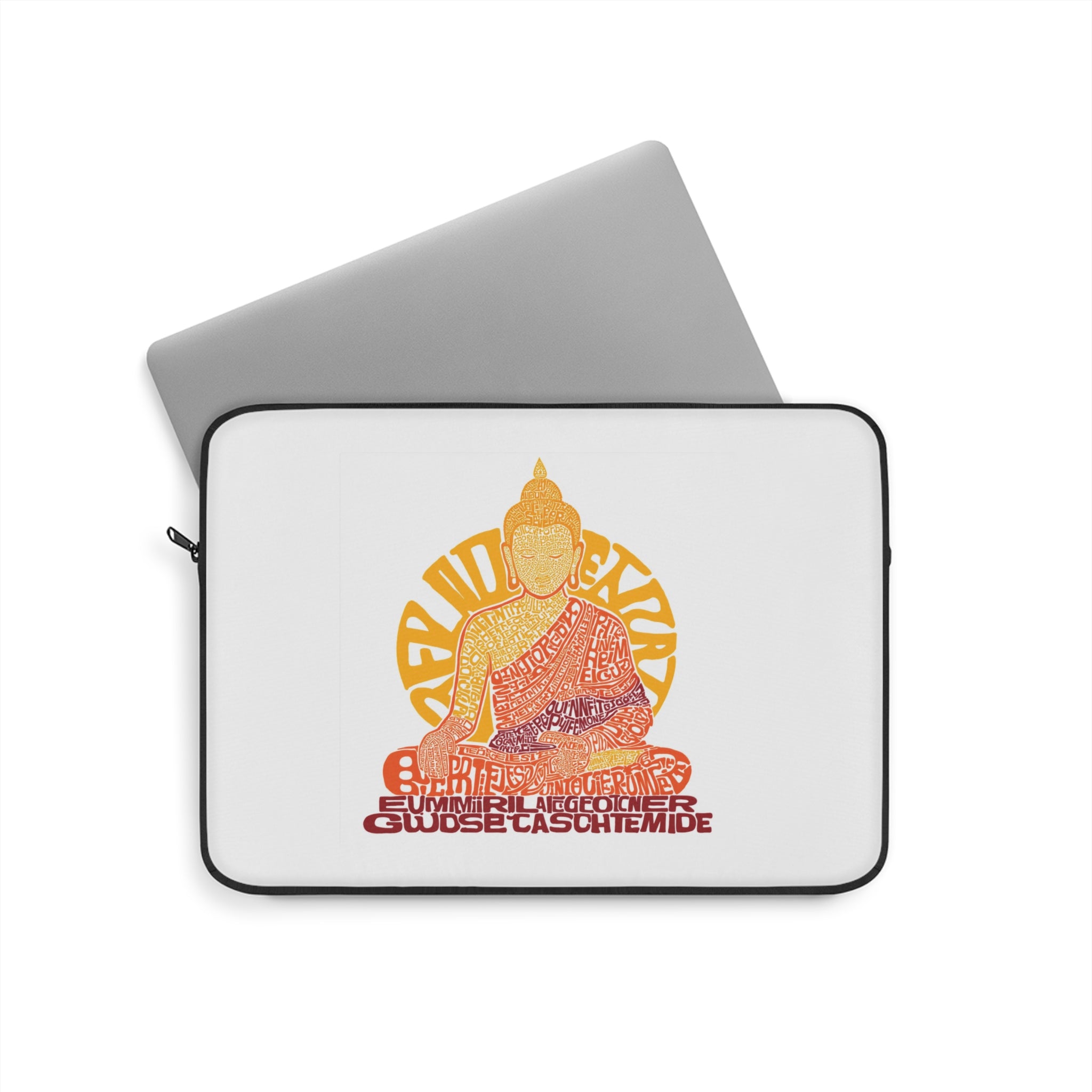 Zen Buddha Laptop Sleeve - Spiritual Tech Accessory, Meditation Gift, Eco-Friendly Sleeve for Students and Professionals