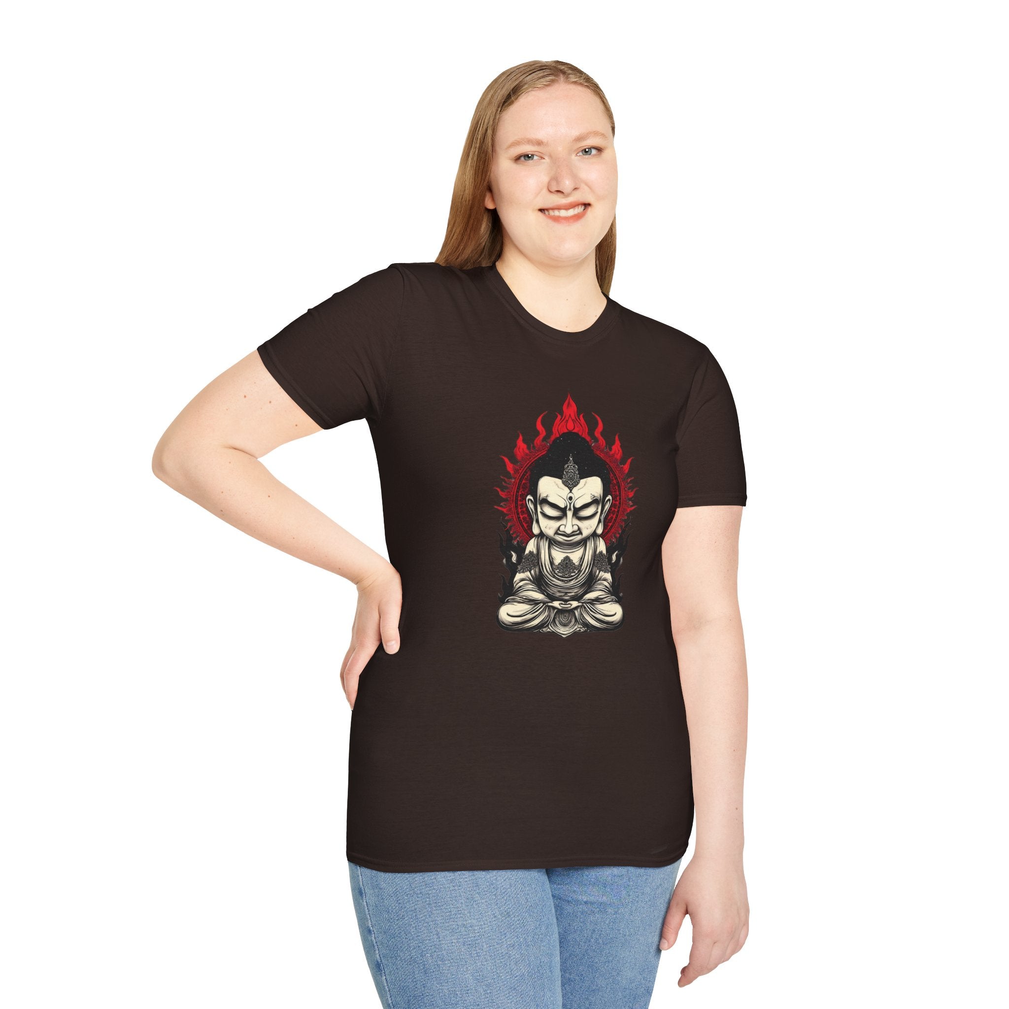 Buddha Flame T-Shirt — Meditative Buddha Graphic Tee