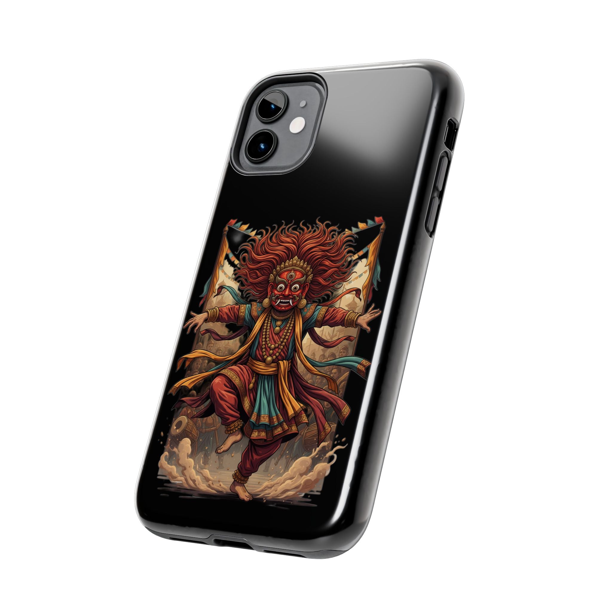 Tibetan Demon Dance Tough Phone Case — Bold Mythic Protective Cover