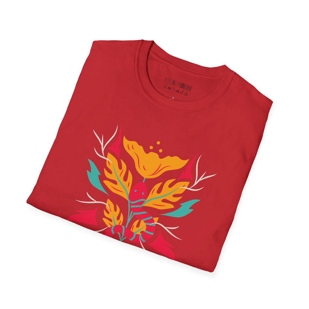 Sahaje Floral Snake Graphic T-Shirt