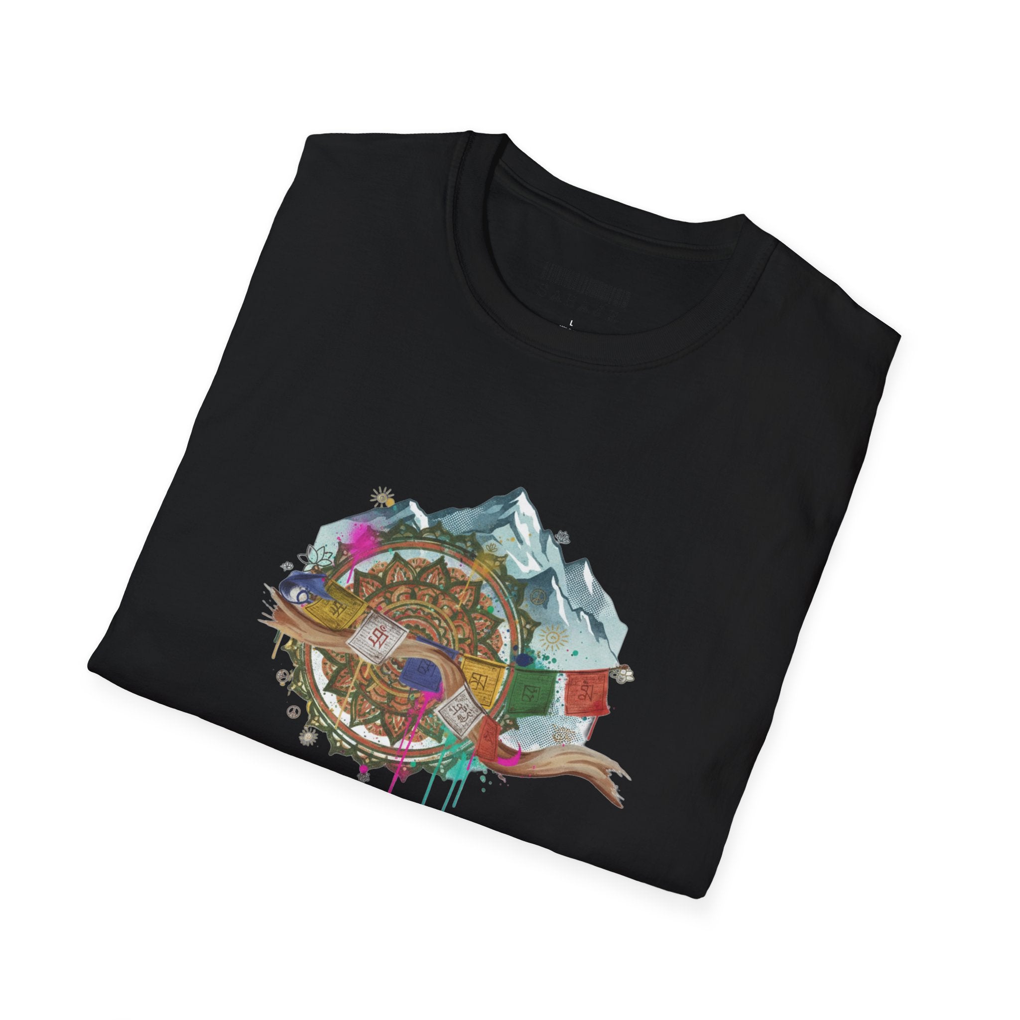 Adventure Turtle Graphic T-Shirt — Mountain Shell Nature Art Tee