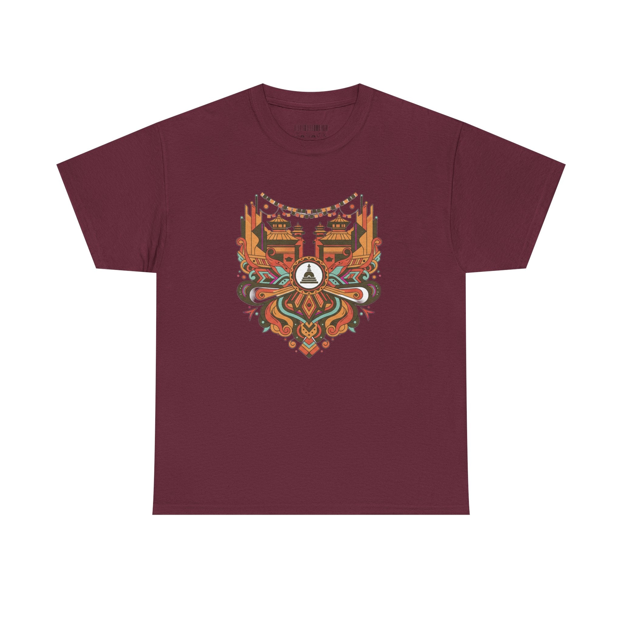 Mandala Cityscape Tee — Boho Urban Art Graphic T-Shirt