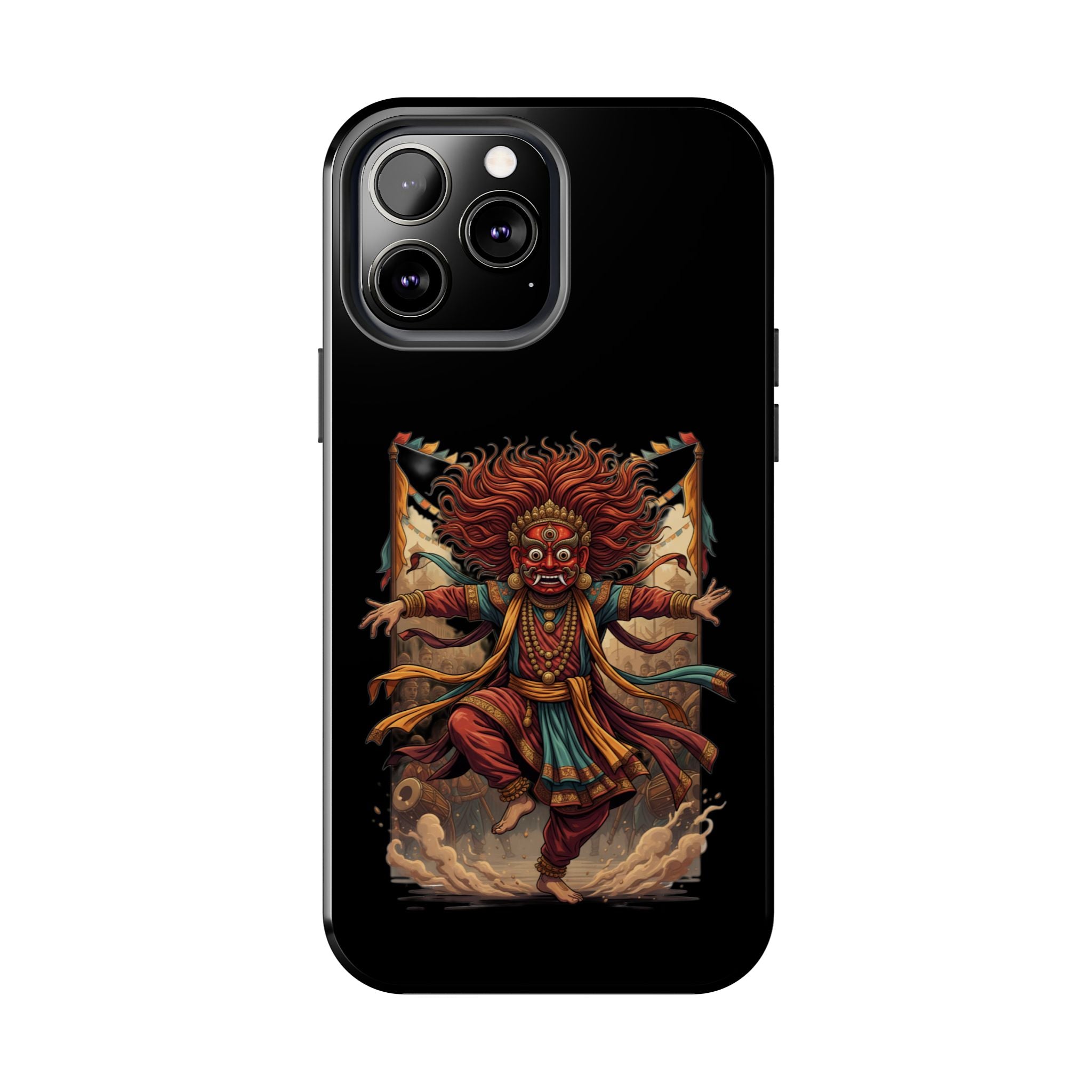 Tibetan Demon Dance Tough Phone Case — Bold Mythic Protective Cover