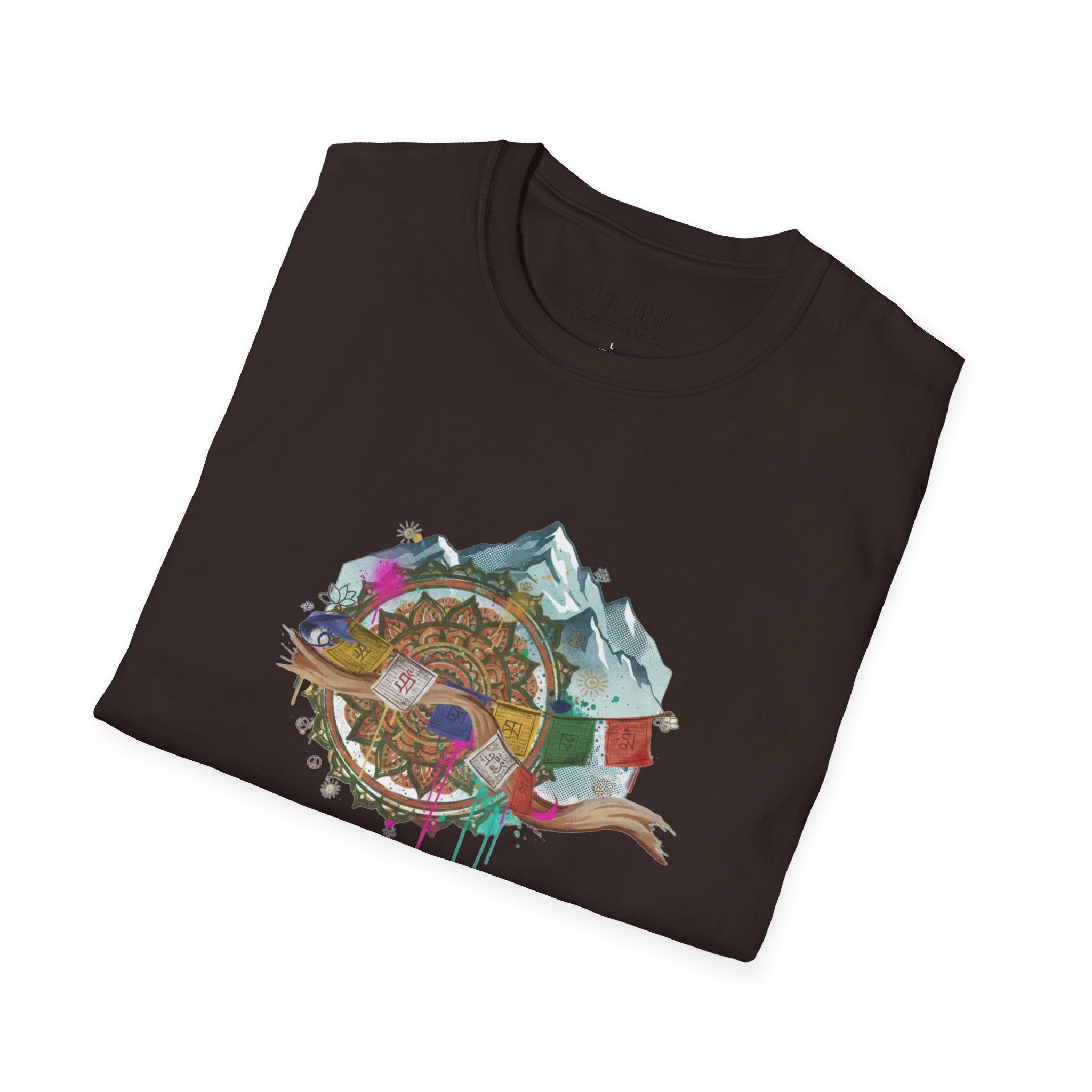 Adventure Turtle Graphic T-Shirt — Mountain Shell Nature Art Tee
