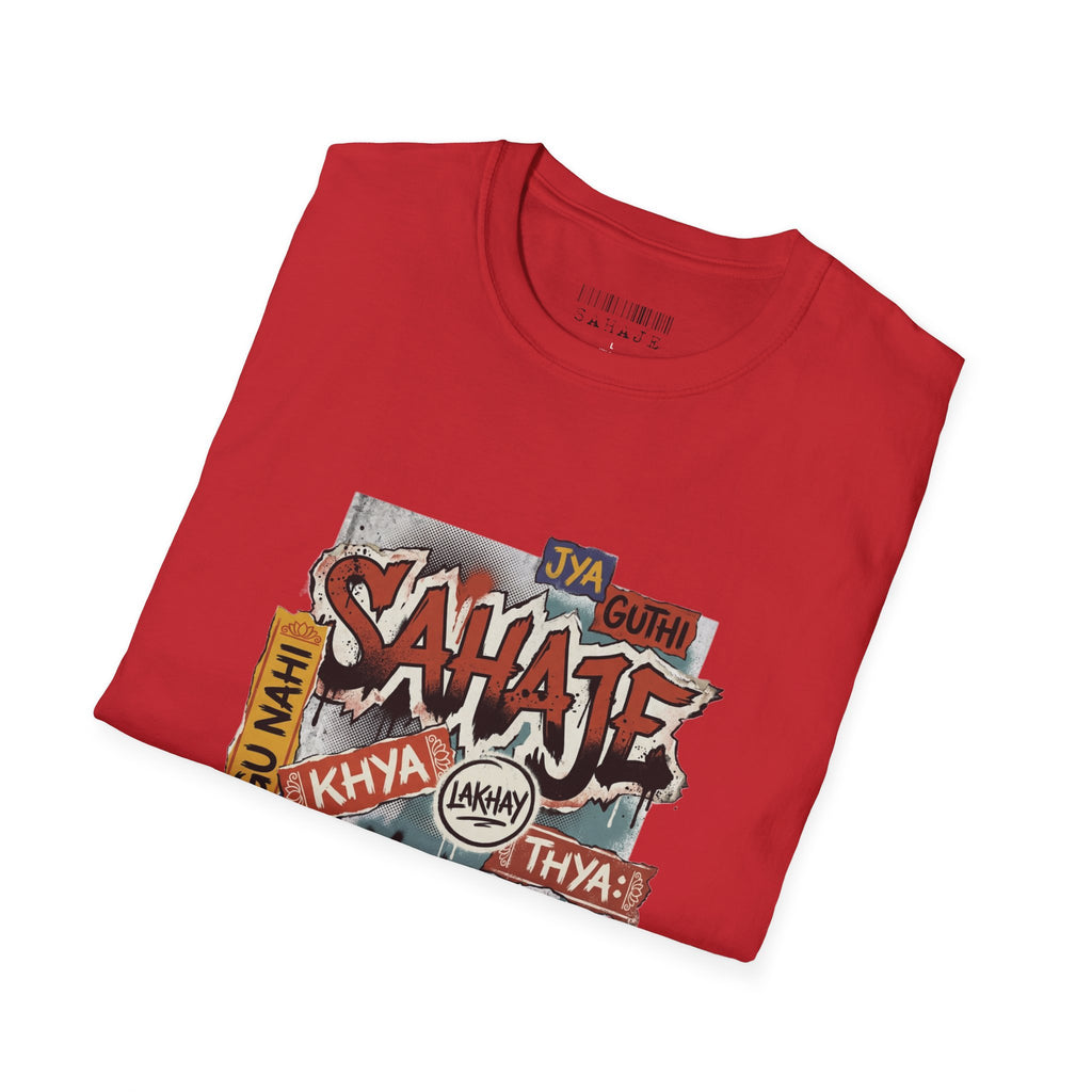 Sahaje Graffiti T-Shirt — Urban Hindi Street Art Tee