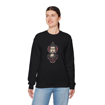 Buddha Lotus Crewneck Sweatshirt — Tranquil Meditation Graphic